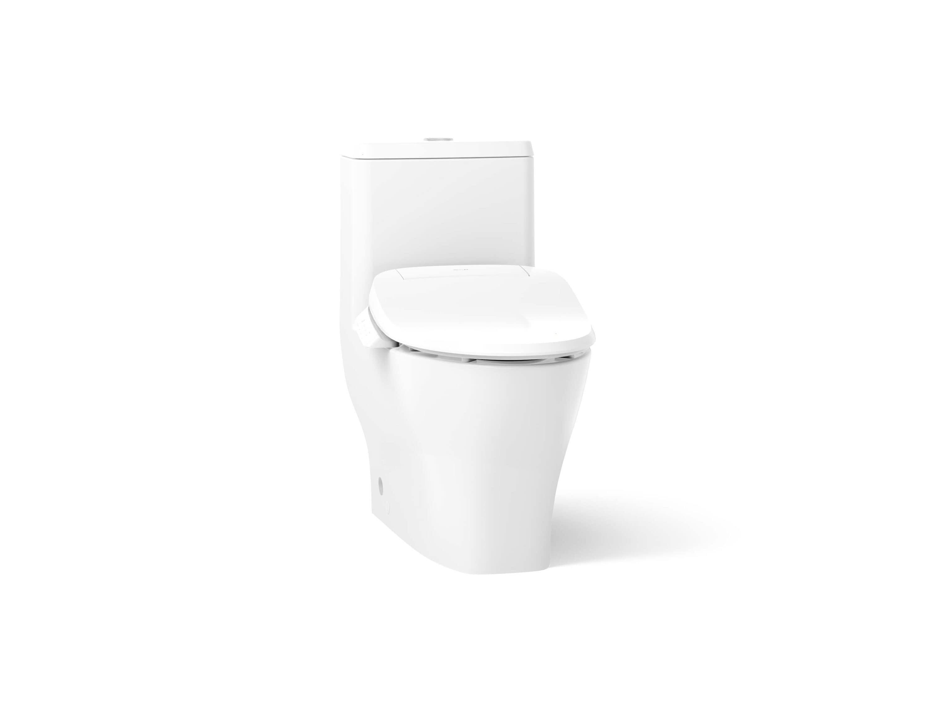 Kohler Spacity One-Piece Compact Elongated Toilet With Skirted Trapway, 1.28 Gpf K28020-0