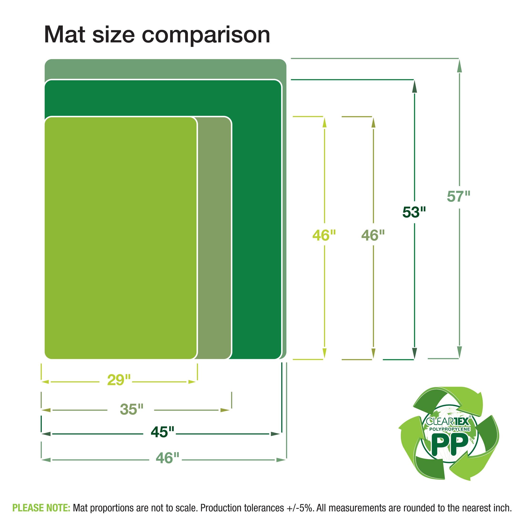 Floortex - Revolutionmat Polypropylene Rectangular Chair Mat for Carpets Translucent