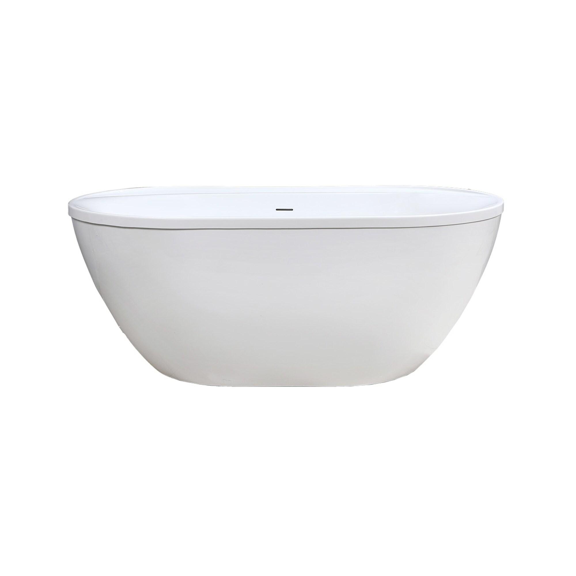 Essence 60-1/4 in. L x 34-1/4 in. W x 23-5/8 in. H Freestanding Acrylic Bathtub