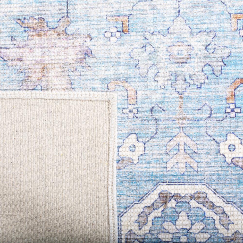 Saffron SFN201 Power Loomed Indoor Area Rug - Aqua/Navy - 5'x8' - Safavieh