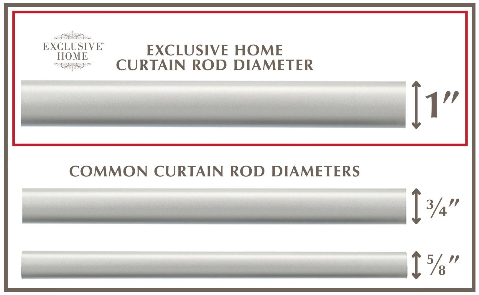 Amalgamated Textiles EXCLUSIVE HOME Crystal Ball 1" Curtain Rod and Finial Set