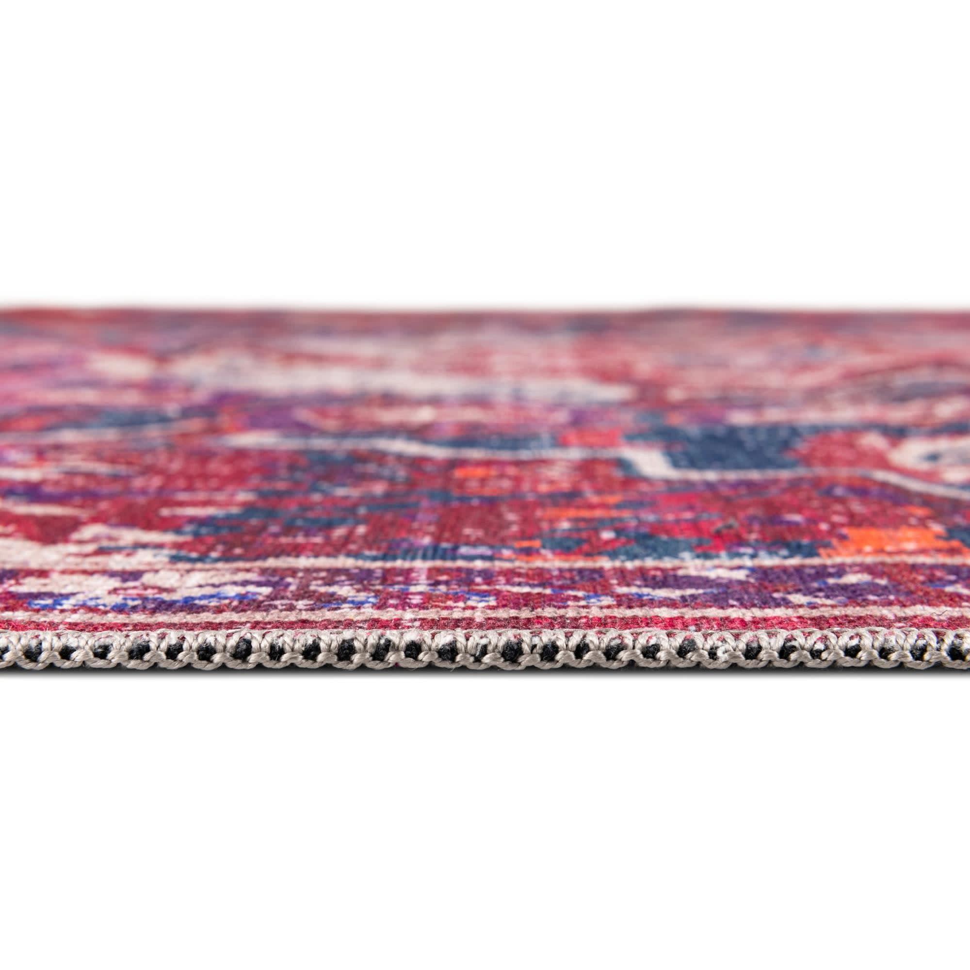 Unique Loom Renaissance Collection Area Rug - Roma (10' 6" Square Multi Fuchsia/Blue)