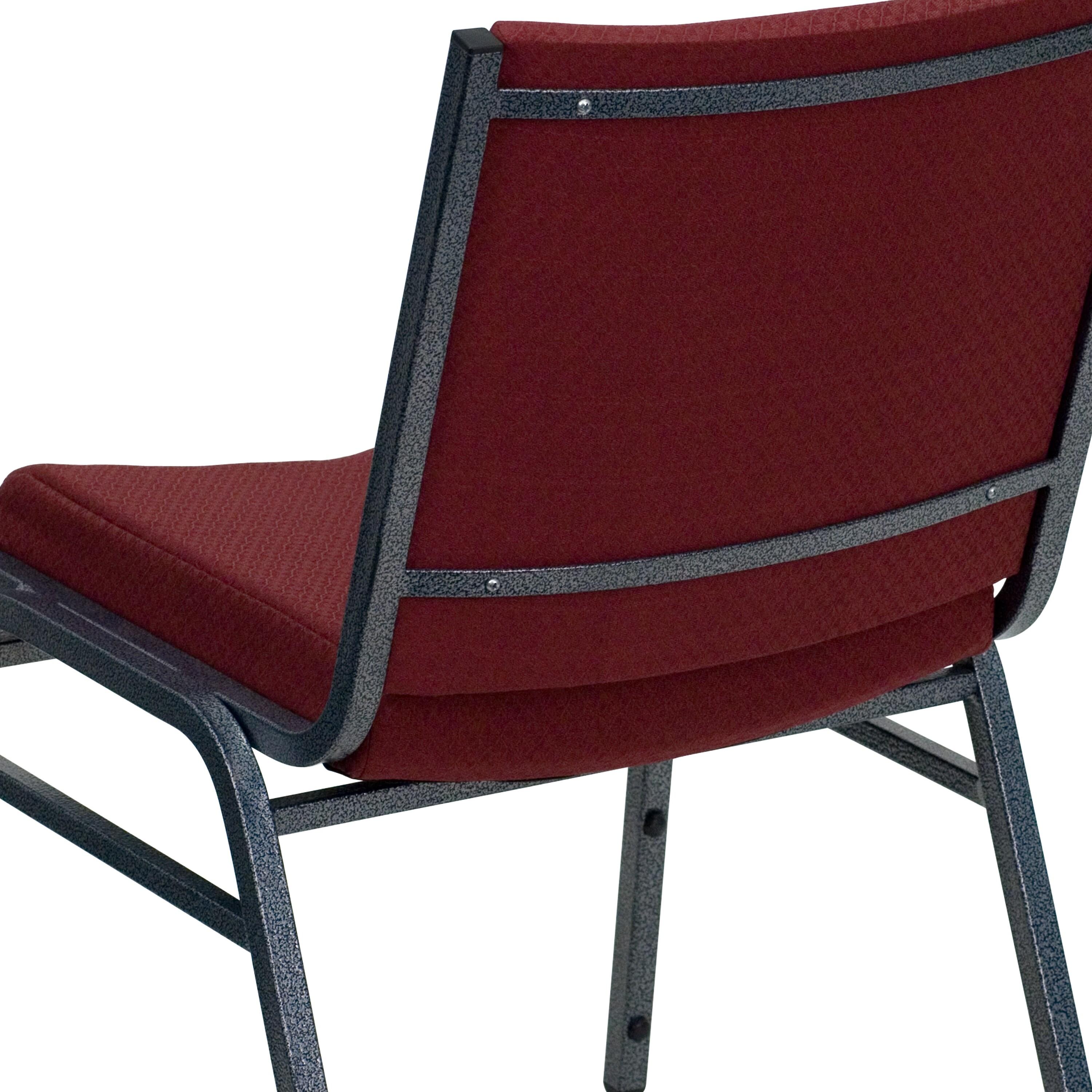 Flash Furniture HERCULES Series Heavy Duty Burgundy Patterned Fabric Stack Chair