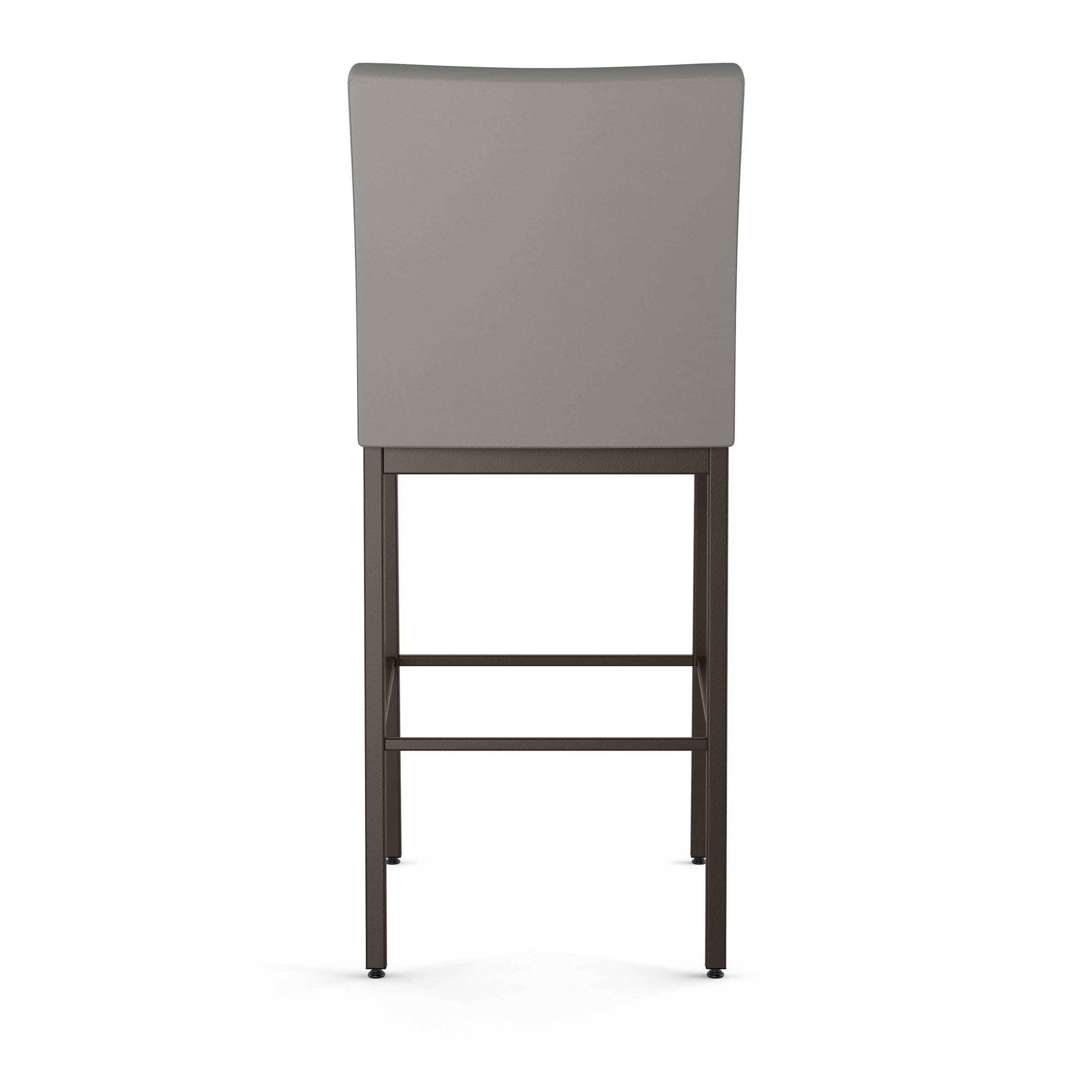 Amisco Perry Plus 26 In. Counter Stool - Cream Faux Leather / Metallic Grey Metal