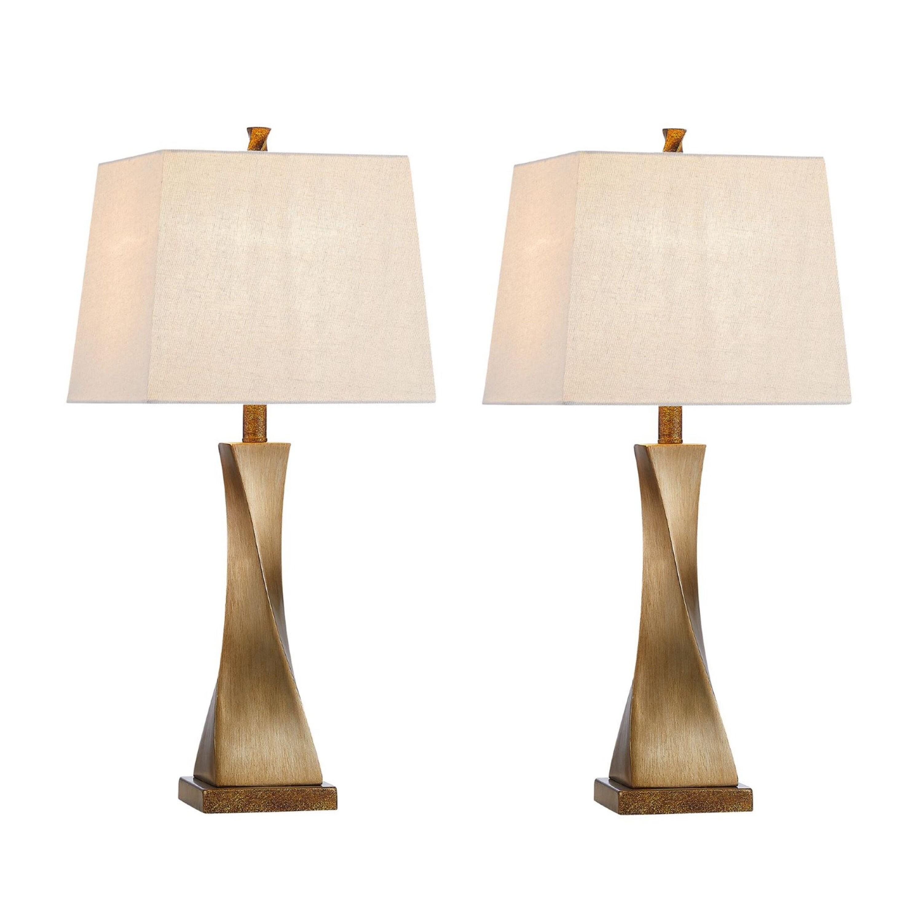 Kawoti  27" Distressed Painted Table Lamp Set (Set of 2)