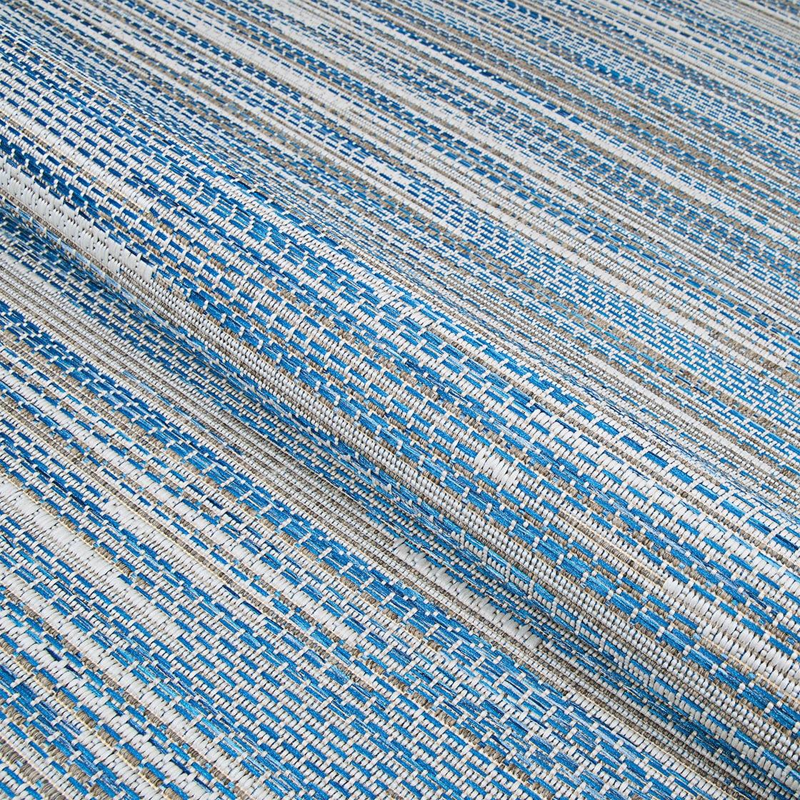 Couristan Monte Carlo Coastal Breeze Indoor/Outdoor Area Rug, 2'3" x 7'10" Runner, Ocean-Champagne