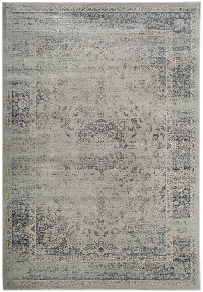 Vintage VTG113 Power Loomed Indoor Skid-Resistant Area Rug - Light Blue - 5'3"x7'6" - Safavieh