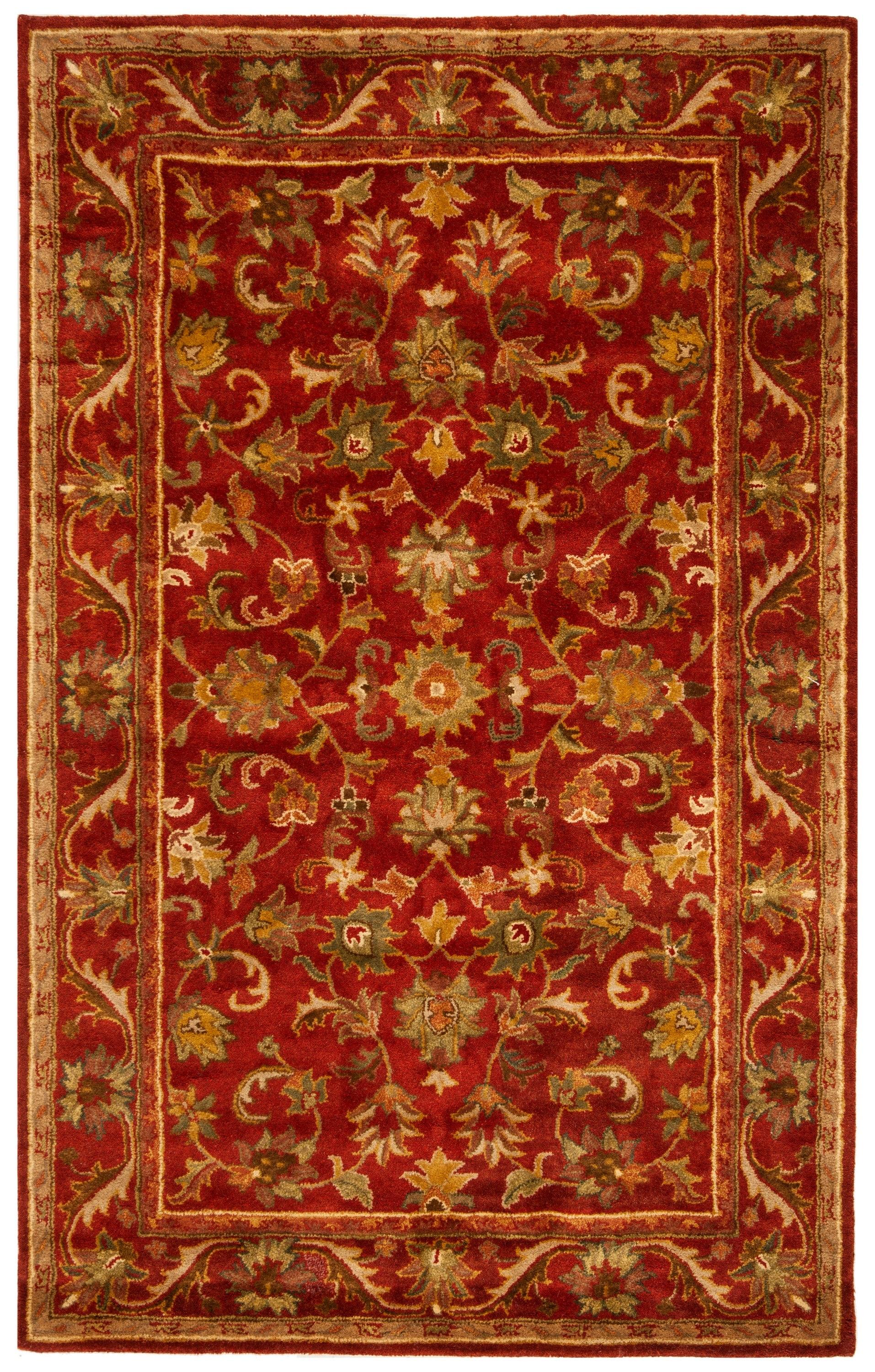 Antiquity AT52 Hand Tufted Indoor Area Rug - Red/Red - 6'x9' - Safavieh