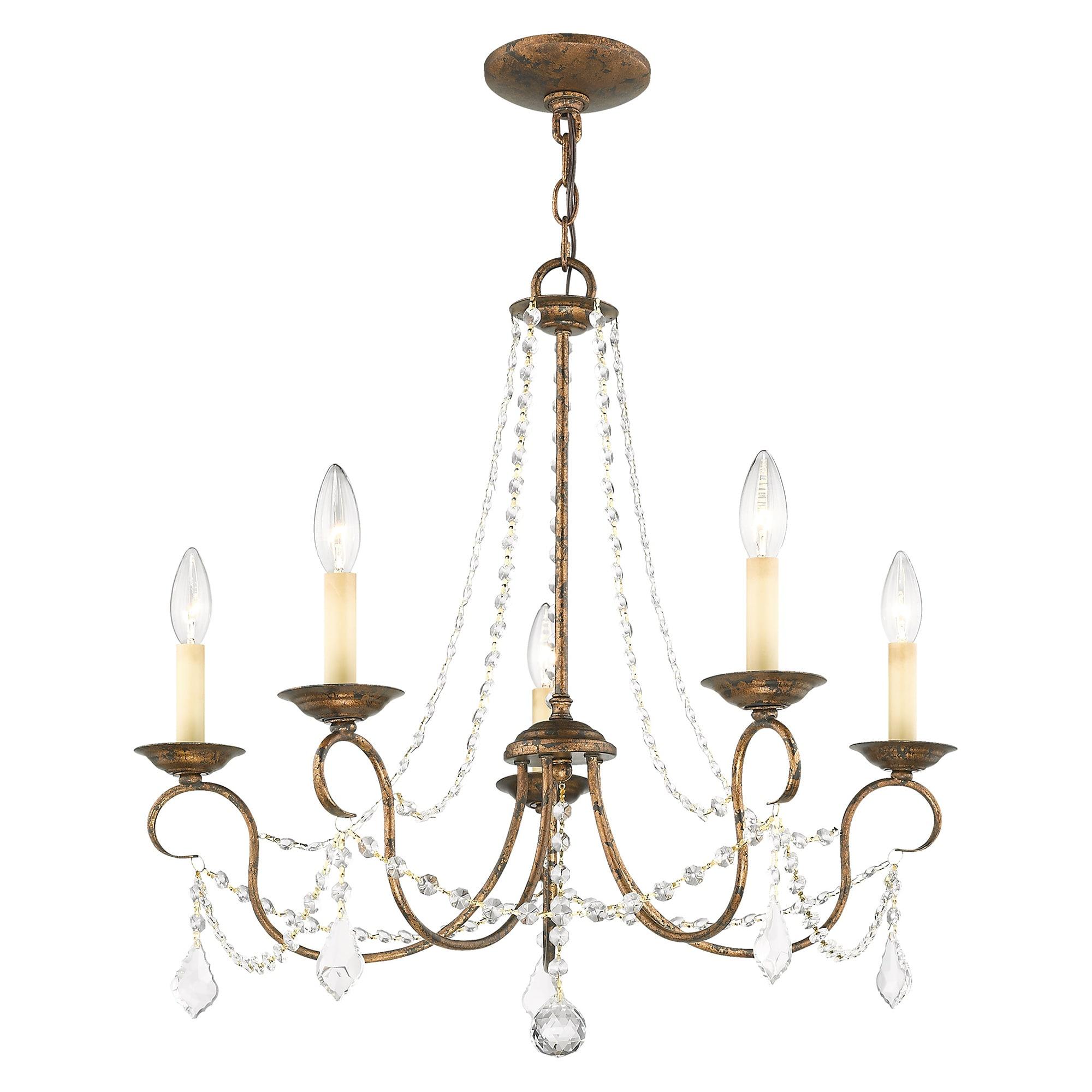 Livex Lighting Pennington 5 - Light Chandelier in  Hand Applied Venetian Golden Bronze