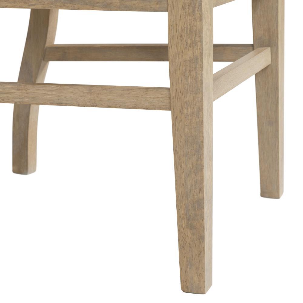 Set of 2 Liam Slat Back Chairs Natural - Picket House Furnishings: Rubberwood Frame, Non-Upholstered, 300lb Capacity