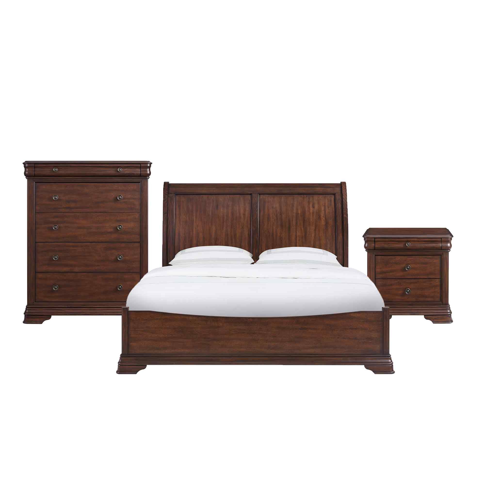 Picket House Furnishings Stark 3PC Bedroom Set In Cherry
