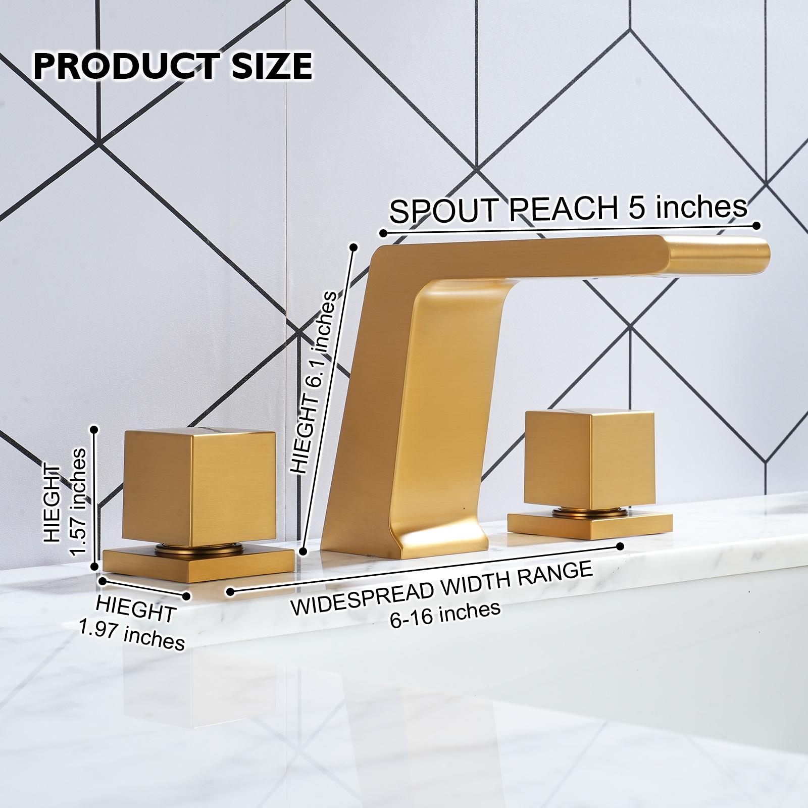 Widespread Faucet 2-Handle Bathroom Faucet with 3 Holes and Pop Drain
