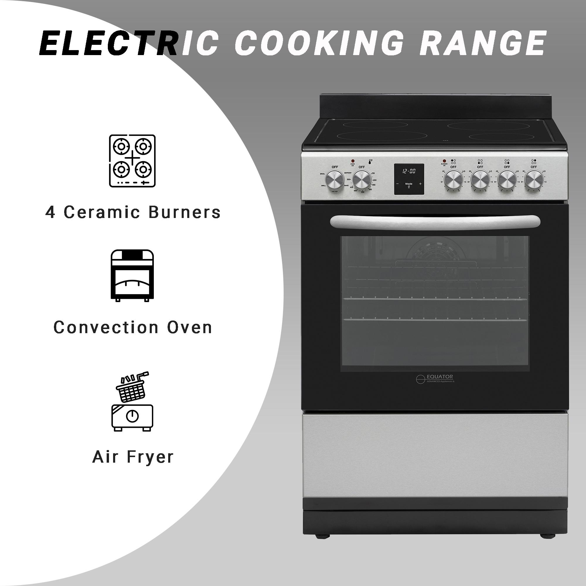 Equator Advanced Appliances Equator 24 Freestanding Electric Cooking Range in Stainless with Convection Oven