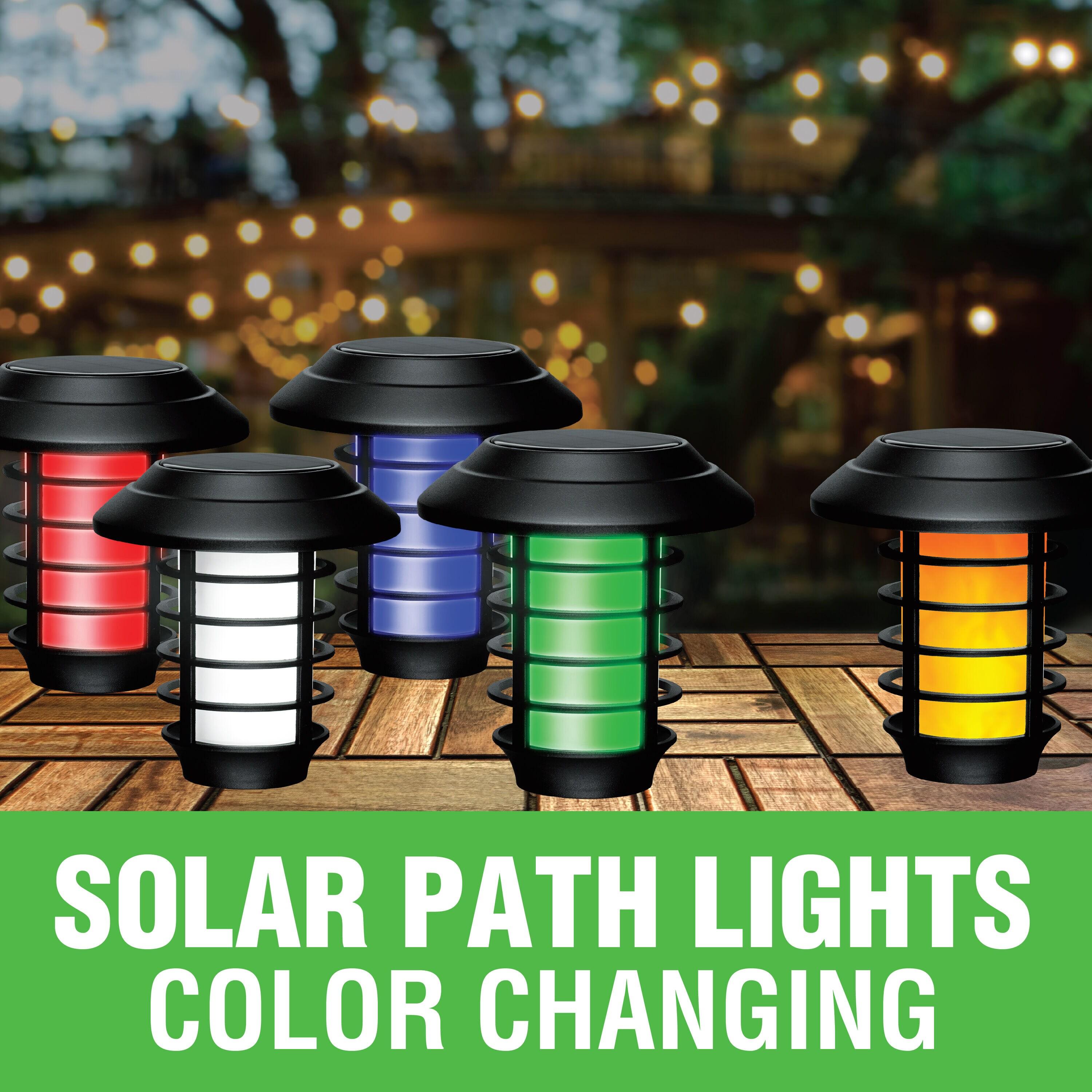Bell+Howell Color Changing Solar Powered Pathway Lights With Remote Control, Wireless Auto On/off (Set of 8)