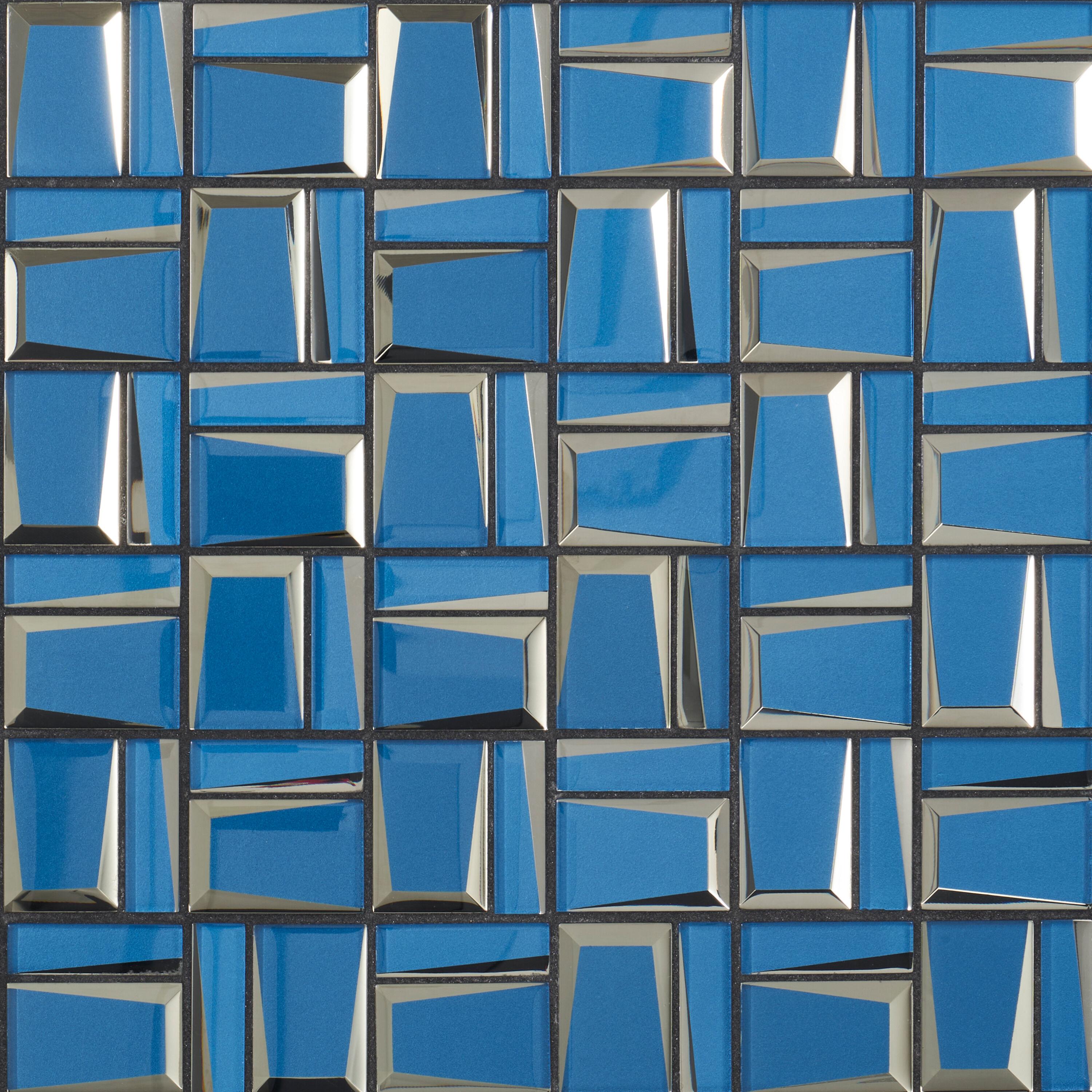 Revell 11" x 12" Glass Grid Mosaic Wall Tile (0.88 Sq. Ft. / Each)