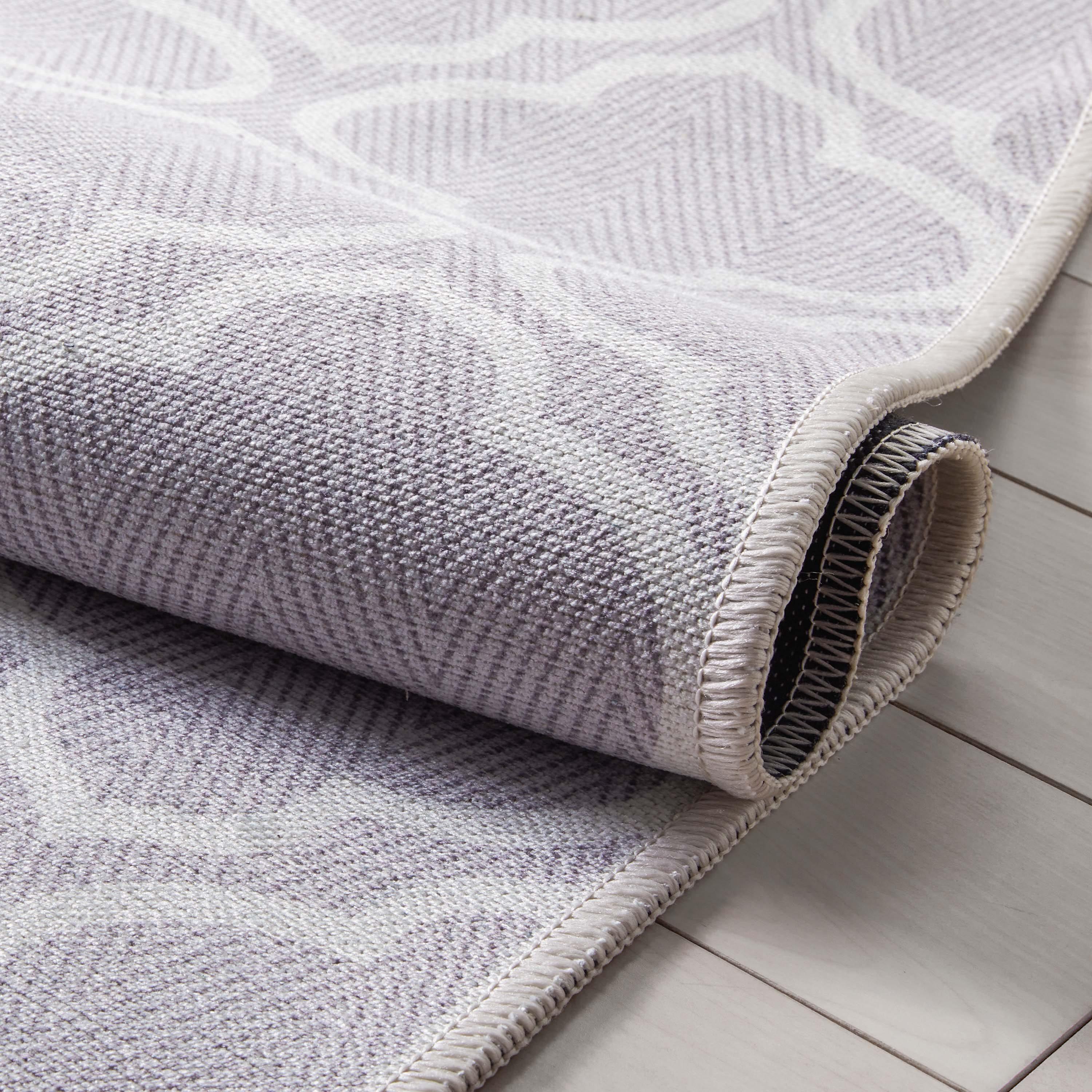 Well Woven Apollo Lattice Modern Moroccan Grey 3'11" x 5'3" Machine Washable Area Rug