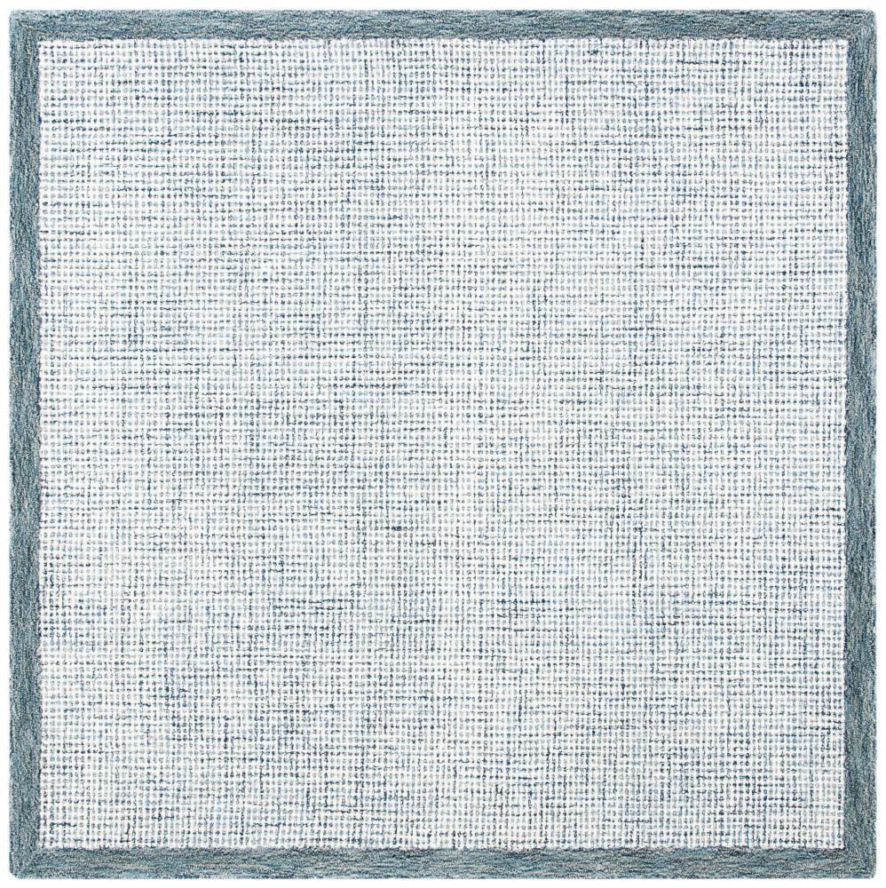 Abstract ABT220 Handmade Indoor Area Rug - Navy/Ivory - 6'x6' - Safavieh