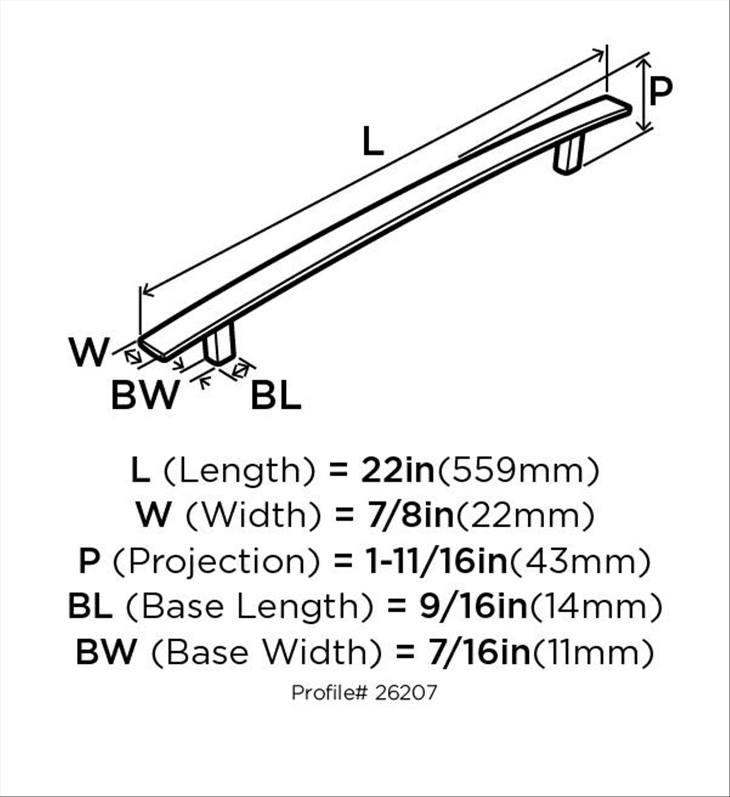 Amerock Cyprus 18 inch (457mm) Center-to-Center Oil-Rubbed Bronze Appliance Pull