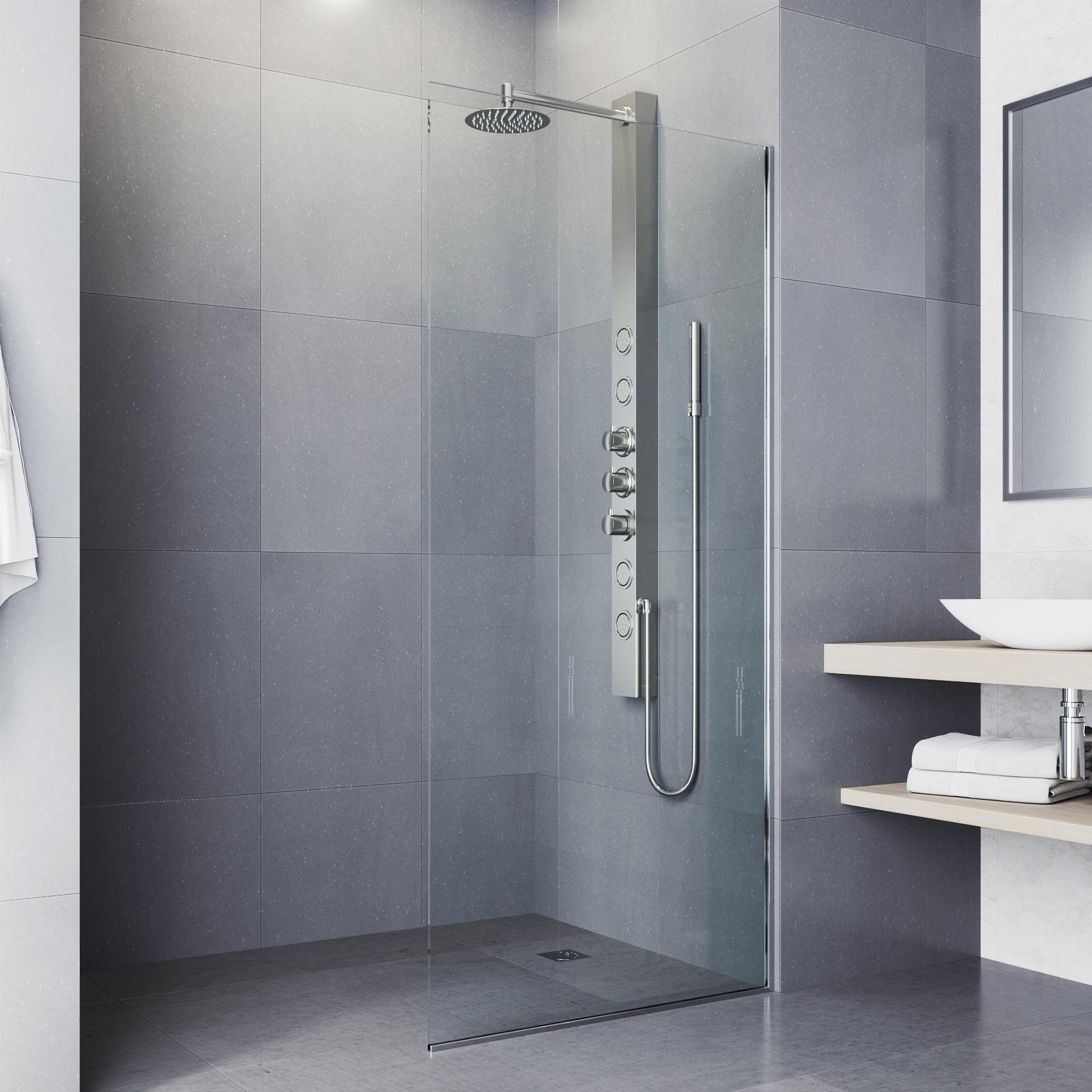 Sutton 58" H X 4" W EZDivert™ 4-Jet Shower System with Hand Shower Wand and Adjustable Shower Head