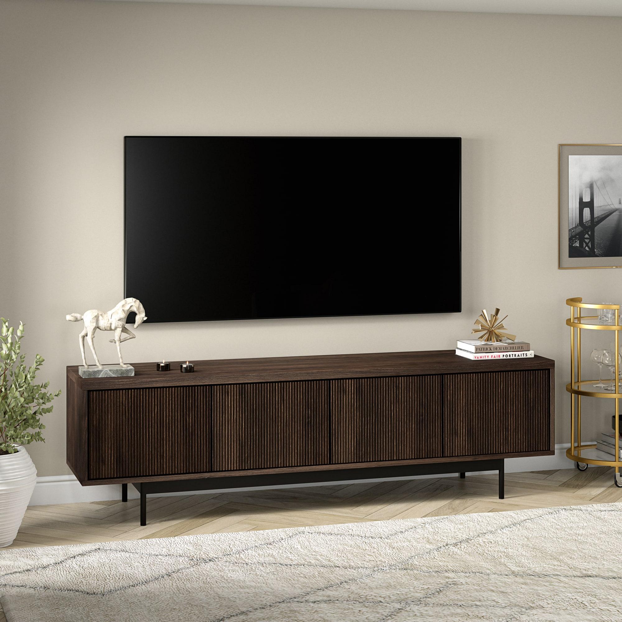 Evelyn&Zoe Whitman Rectangular TV Stand for TV's up to 75" in Alder Brown
