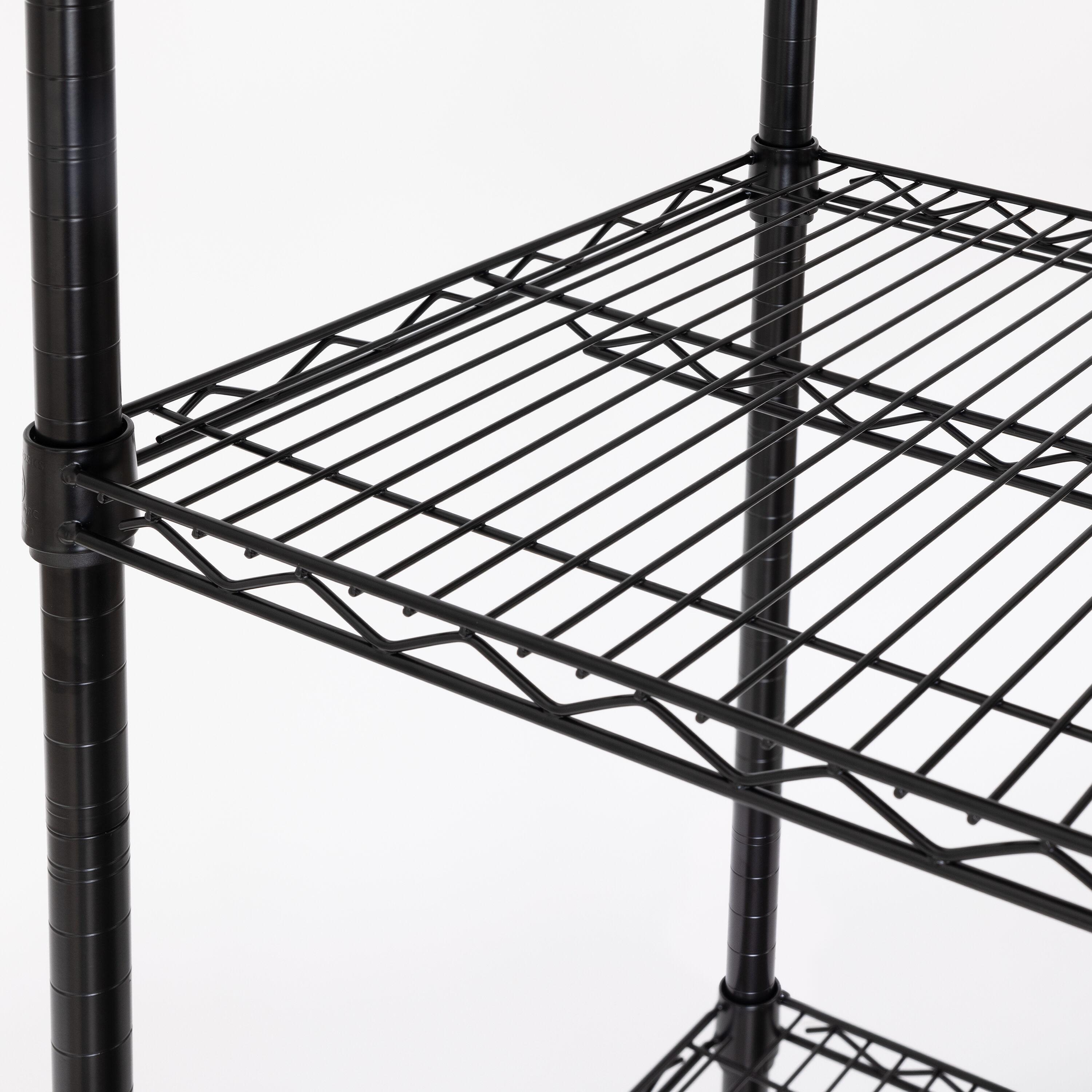 UltraDurable 48'' W x 18" D 5-Tier NSF-Certified Steel Shelving with Wheels