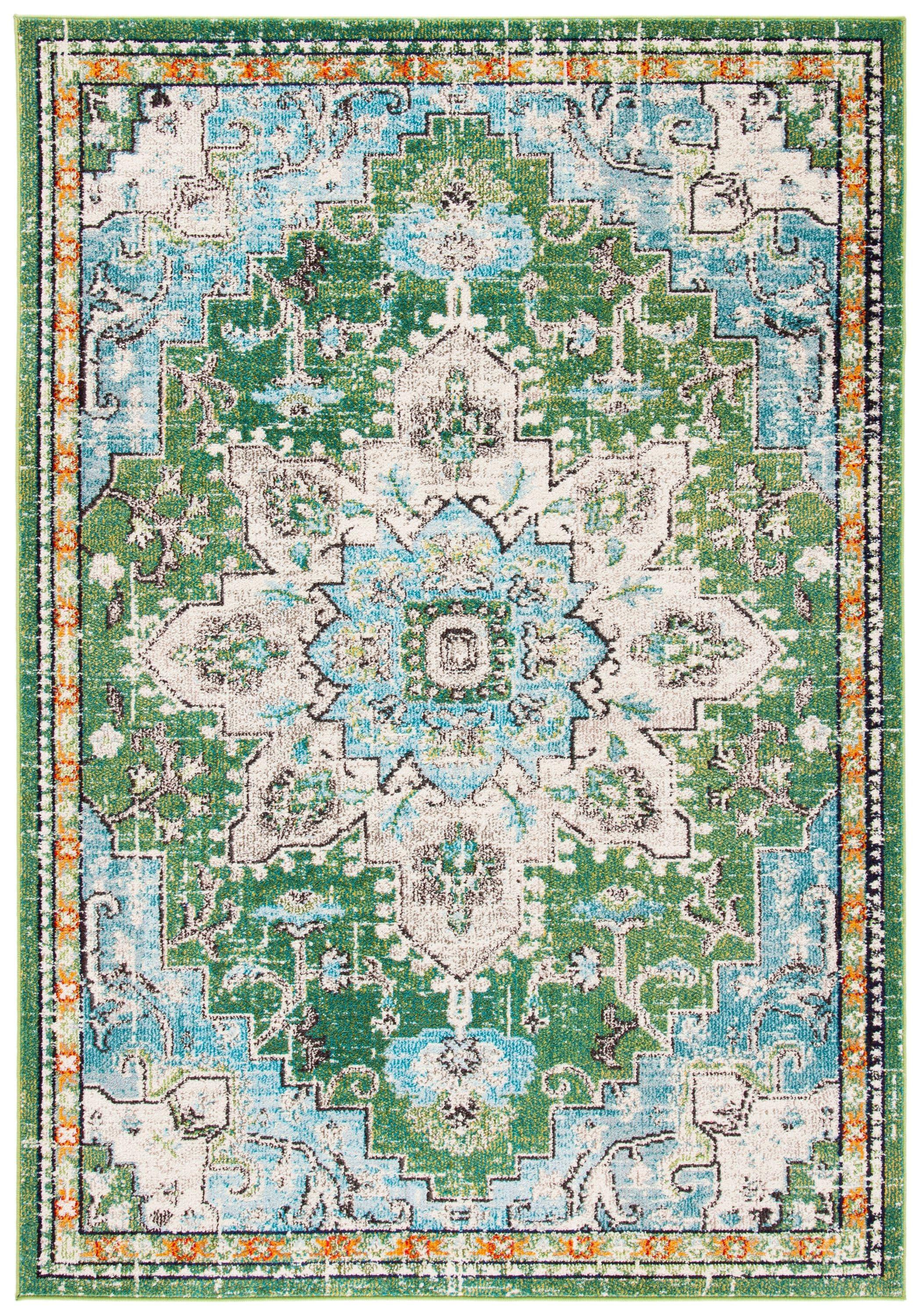 Madison MAD473 Power Loomed Area Rug - Green/Turquoise - 5'3"x7'6" - Safavieh.