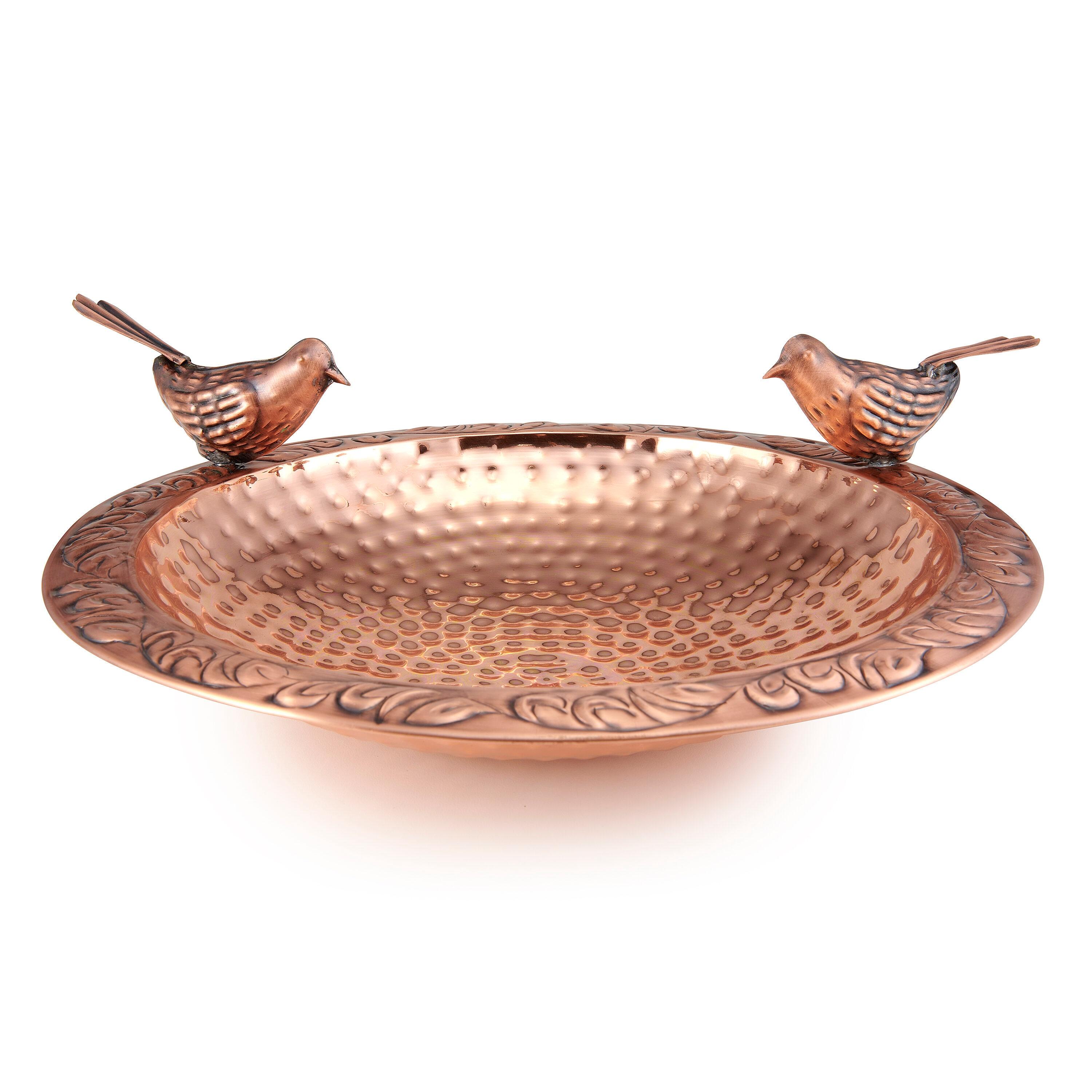 House of Hampton® Dowski Copper Single Tier Birdbath