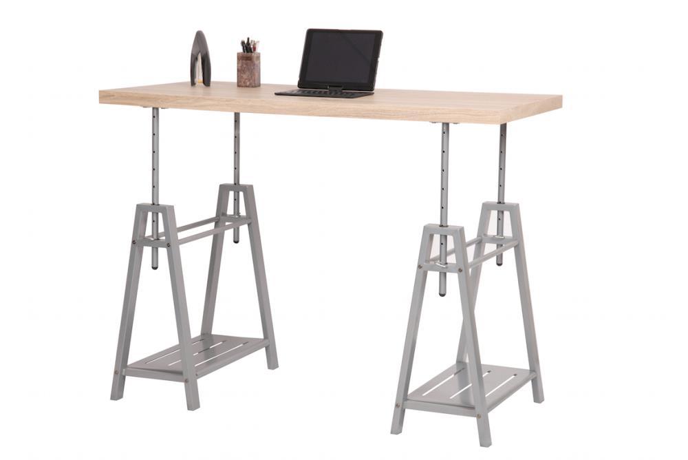 Williston Forge Cayuga Adjustable Solid Wood Top Standing Desk