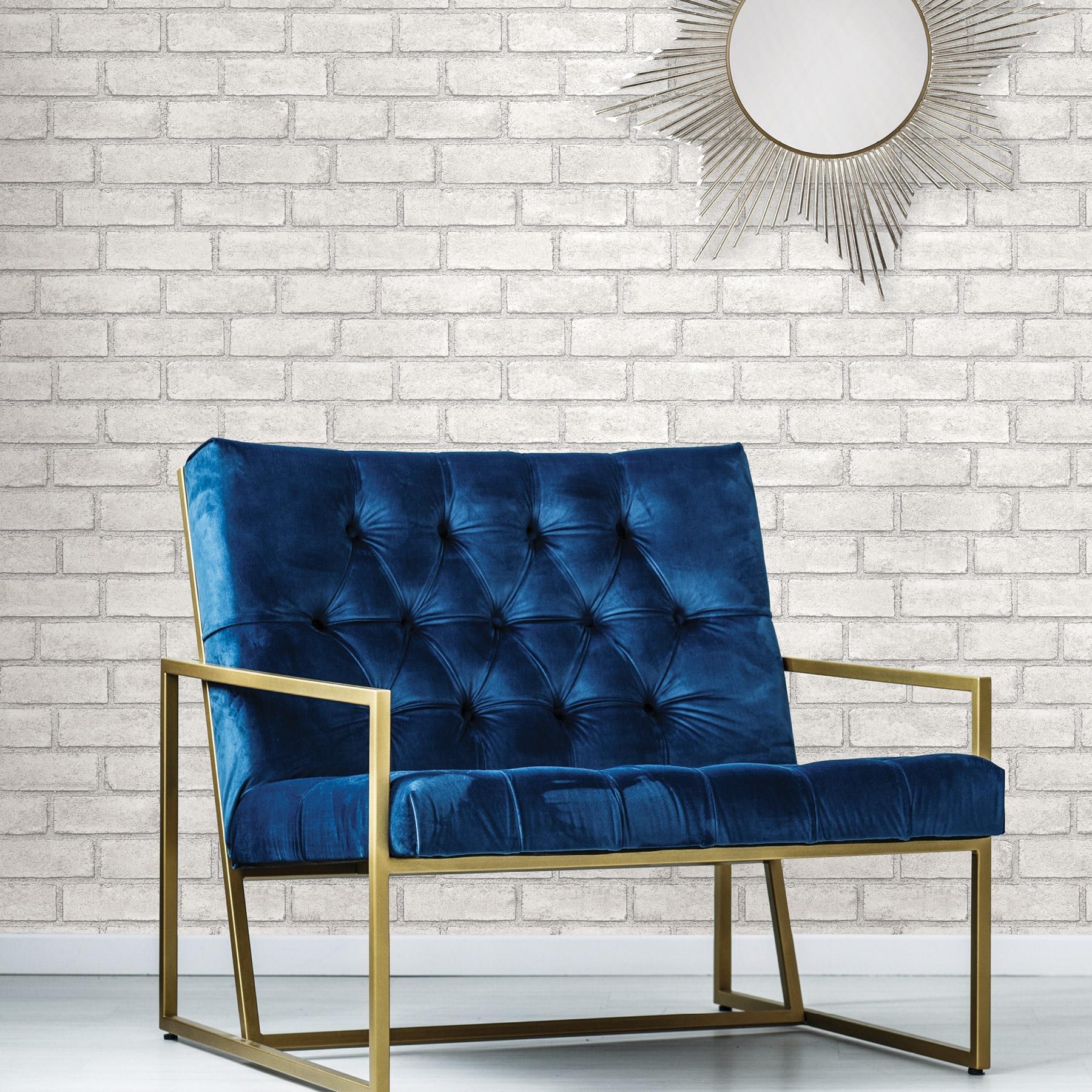 Scott Living 216-in by 20.5-in District Brick White Self Adhesive Wallpaper