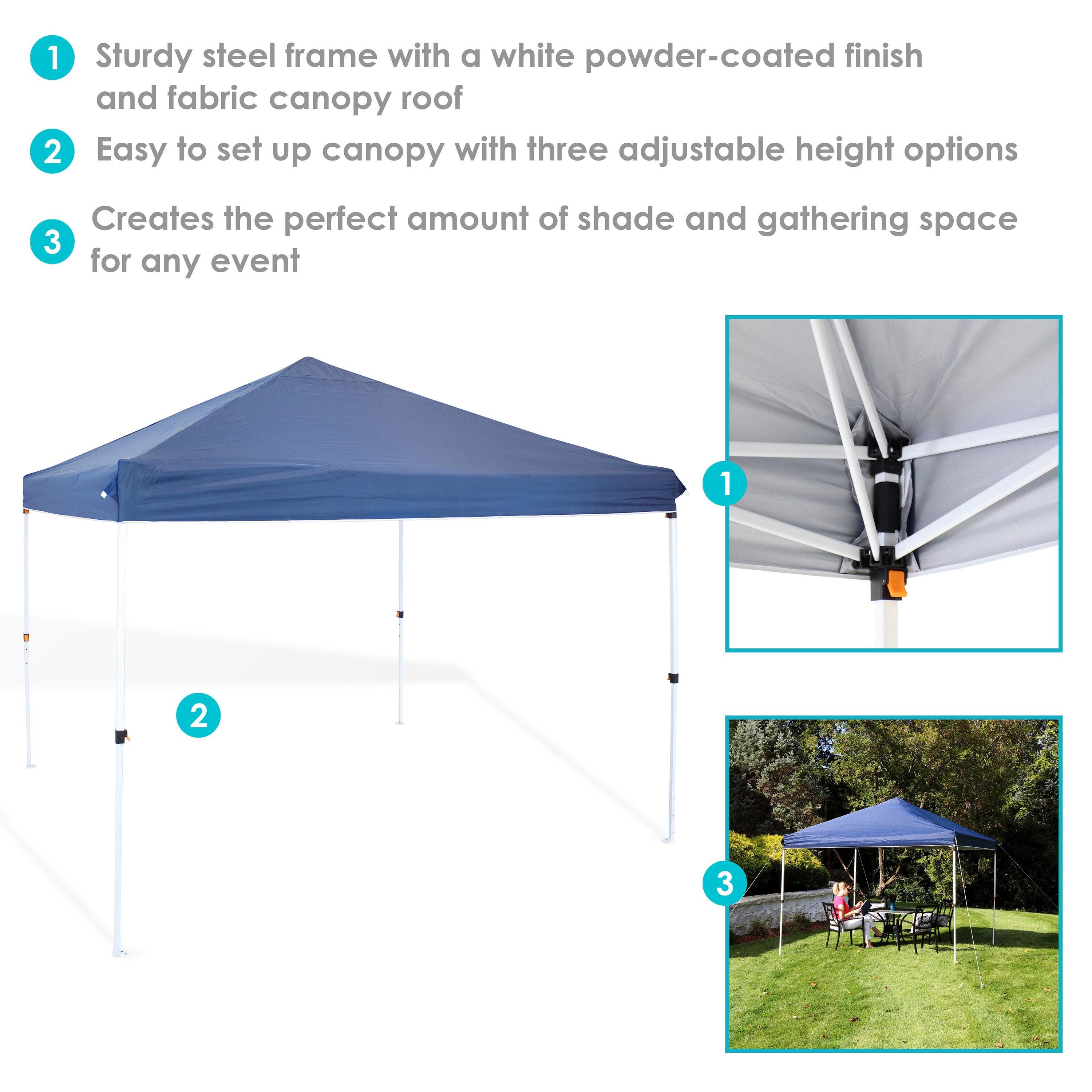 12 Ft. W x 12 Ft. D Metal Pop-Up Canopy