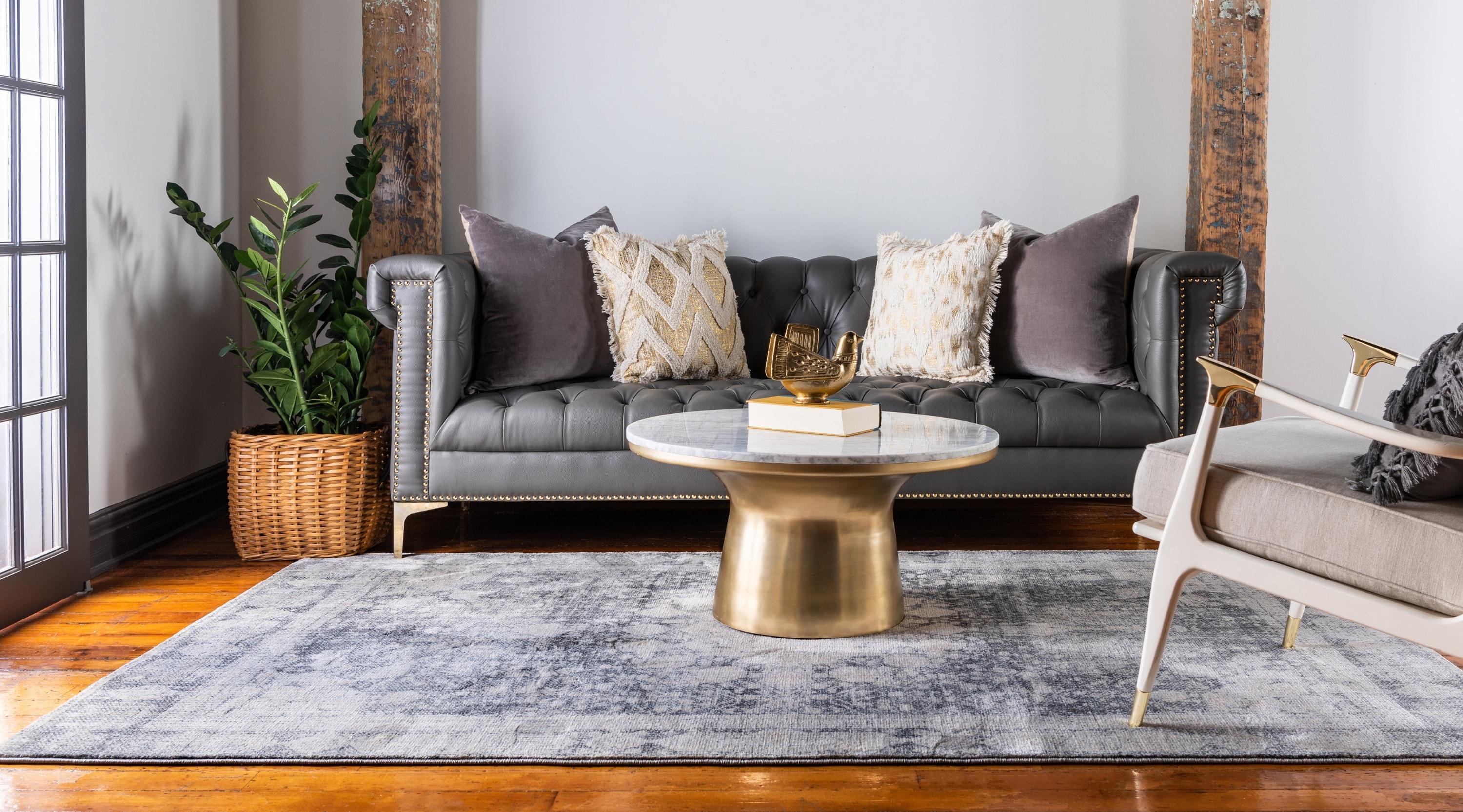 Unique Loom Asheville Collection Area Rug - Rockwell (4' 1" x 6' 1" Rectangle Gray/Beige)