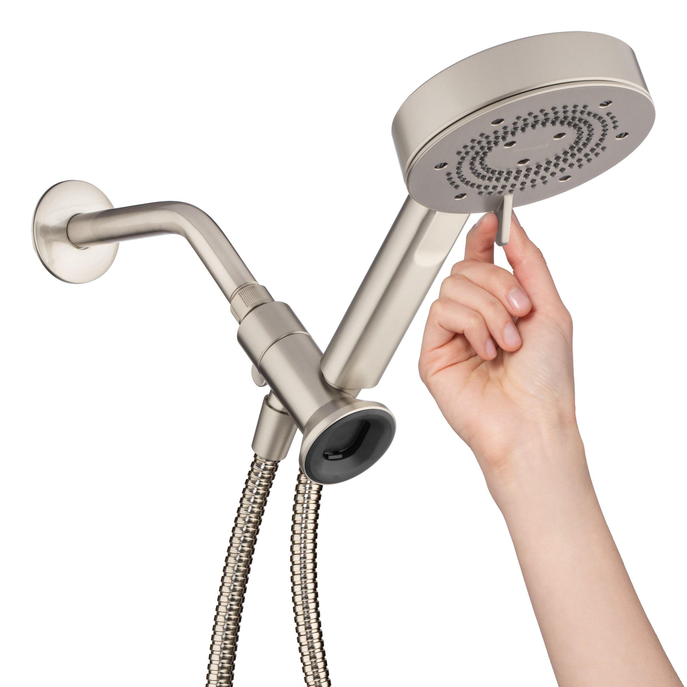 Brondell NE80-HSHNBB-BN Nebia Yuba 5-Setting Handshower with HaloNetic Docking System 1.5 gpm