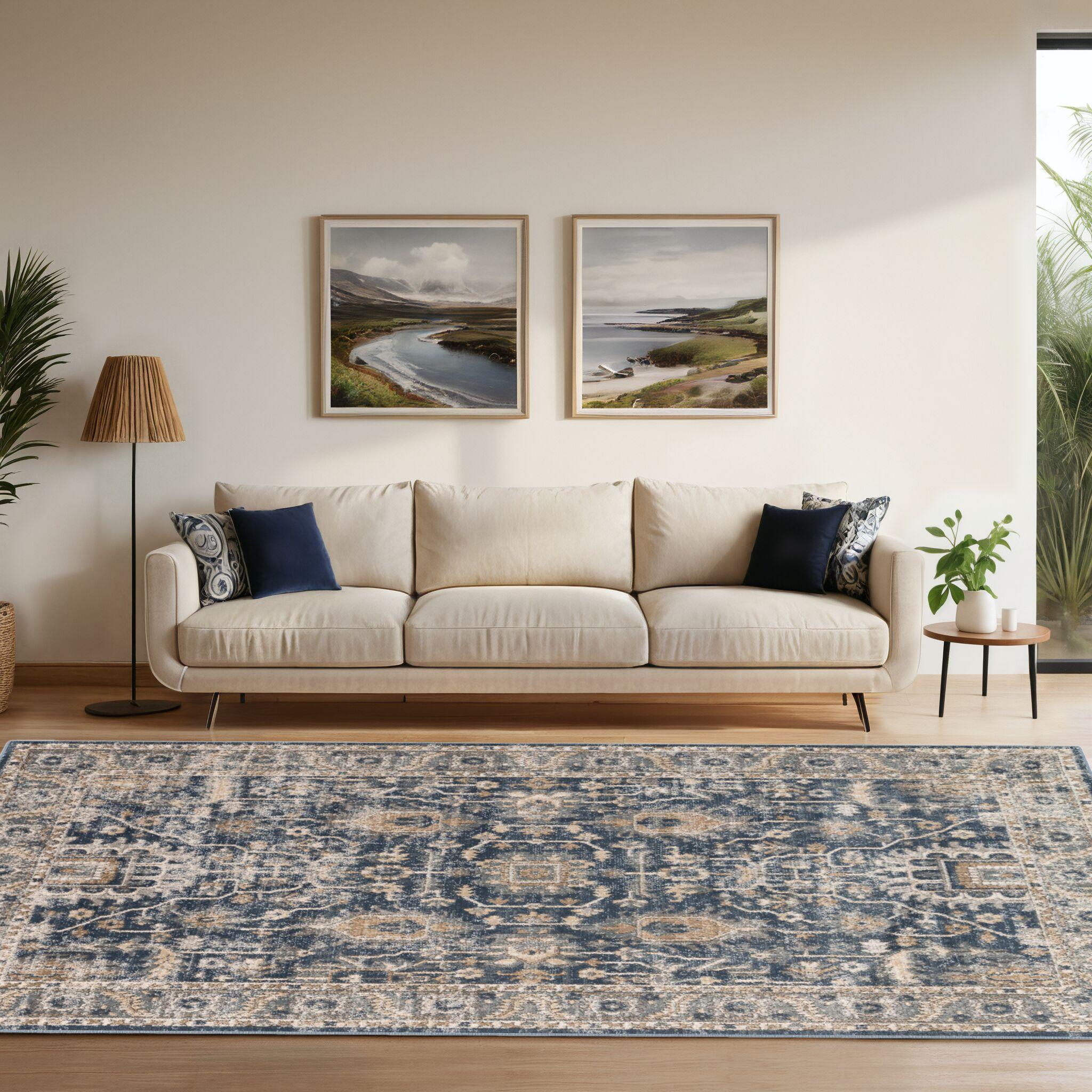 Loloi Teagan Denim / Pebble 7'-11" x 10'-6" Area Rug