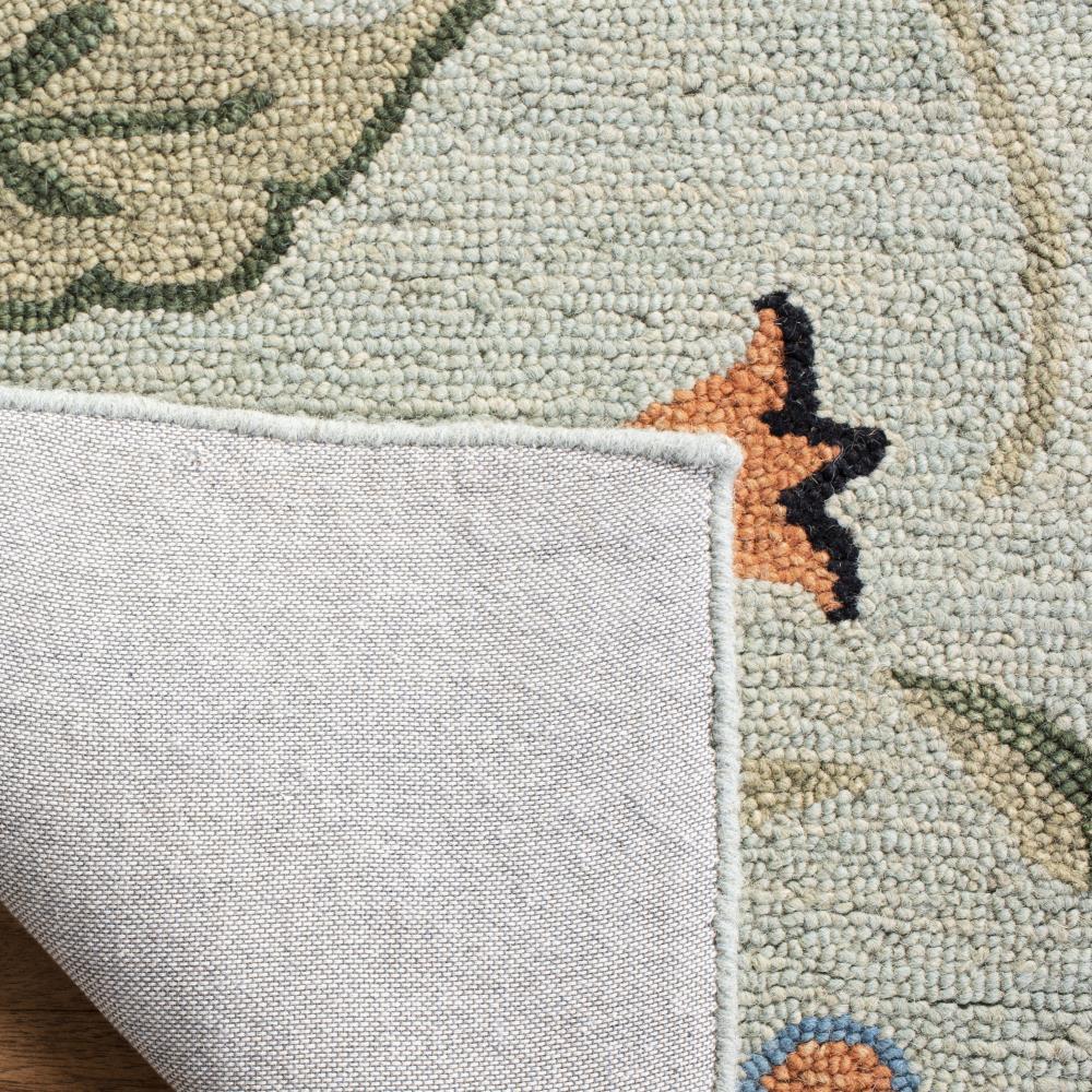 Blossom BLM676 Hand Hooked Area Rug - Sage/Multi - 6'x6' - Safavieh.