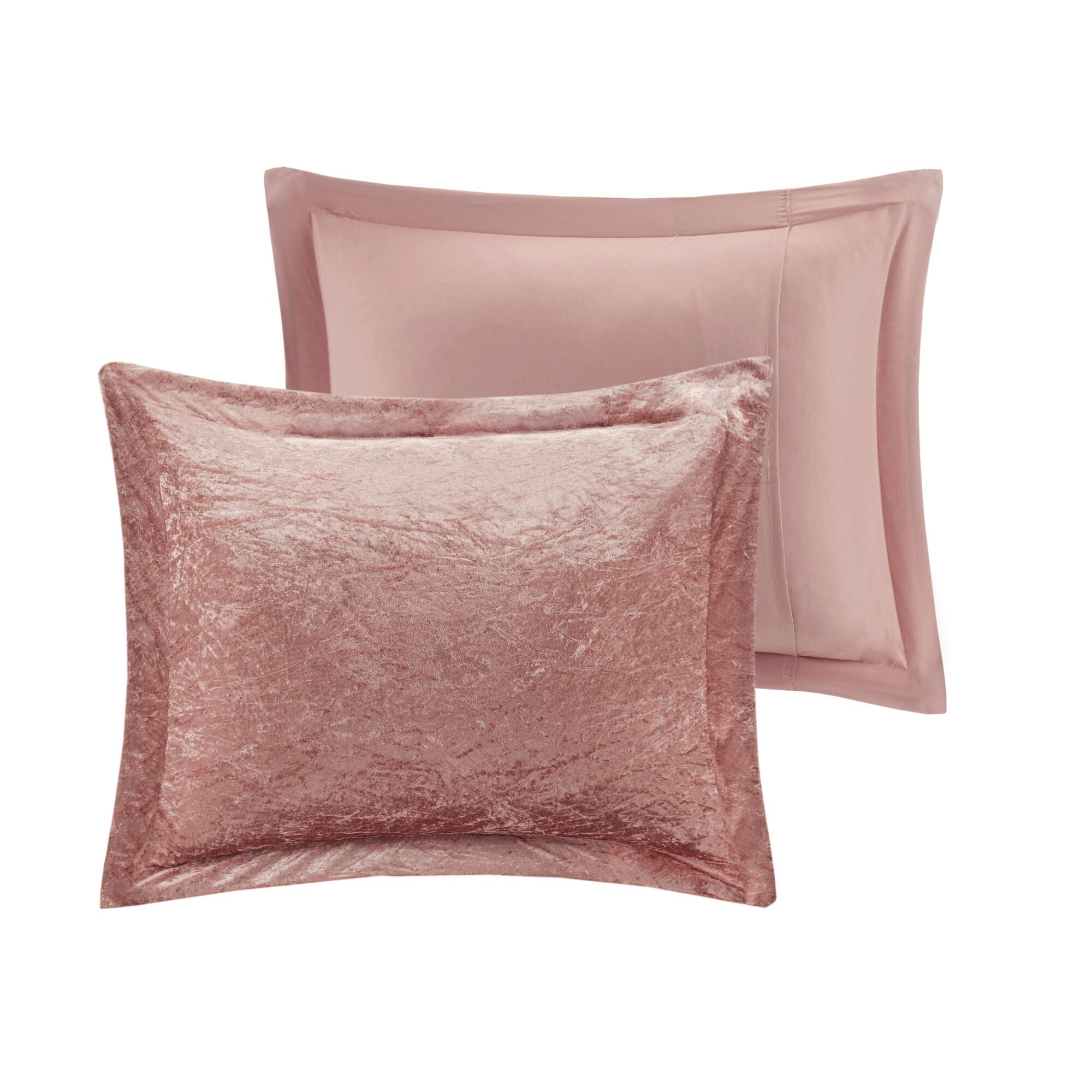 Felicia Crushed Velvet Comforter Set with Throw Pillow