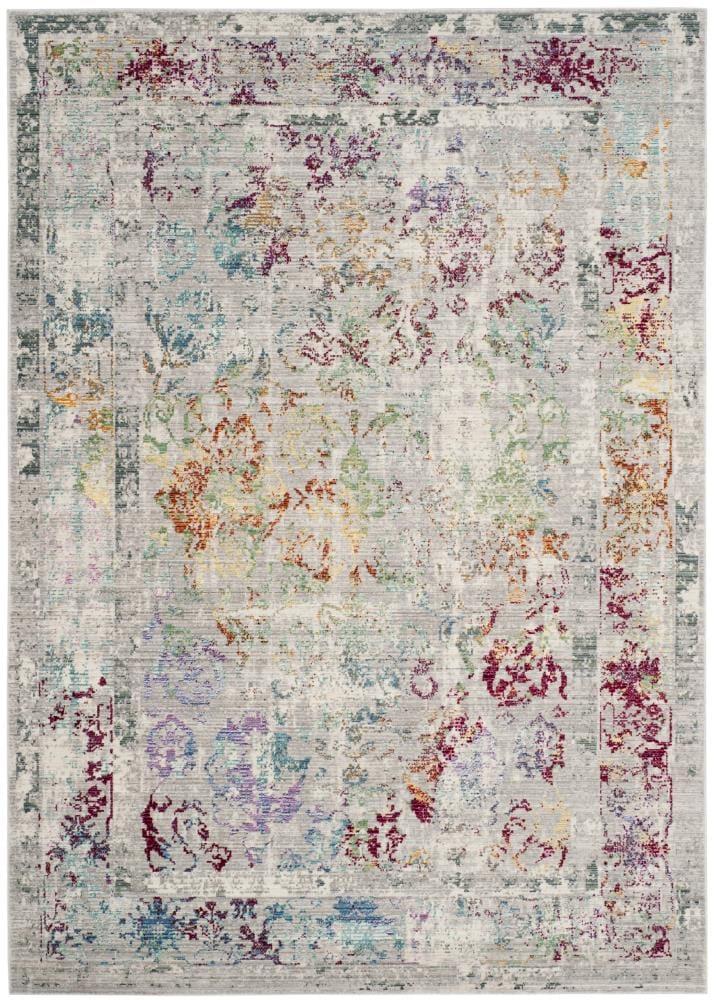 Mystique MYS923 Power Loomed Indoor Area Rug - Grey/Multi - 5'x8' - Safavieh.