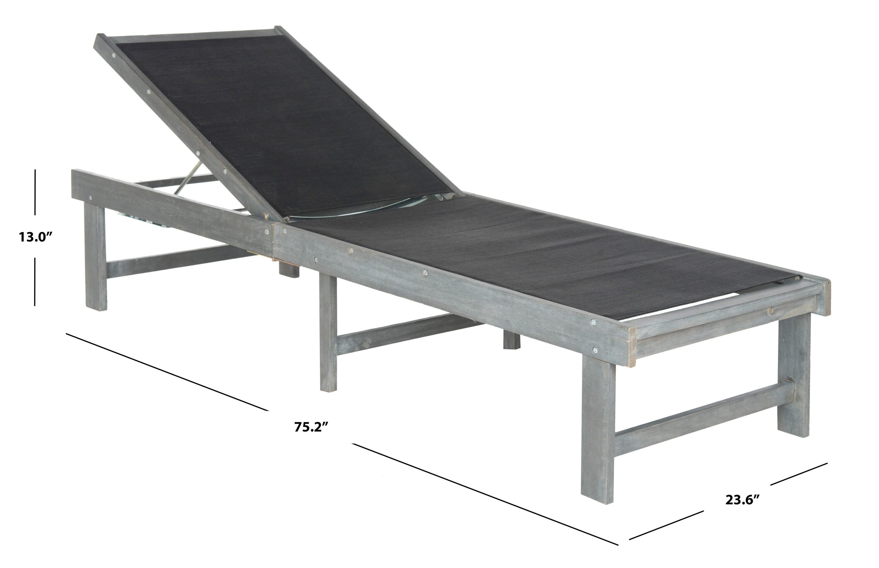 Manteca Lounge Chair - Outdoor - PAT6708 - Ash Grey/Black -Safavieh