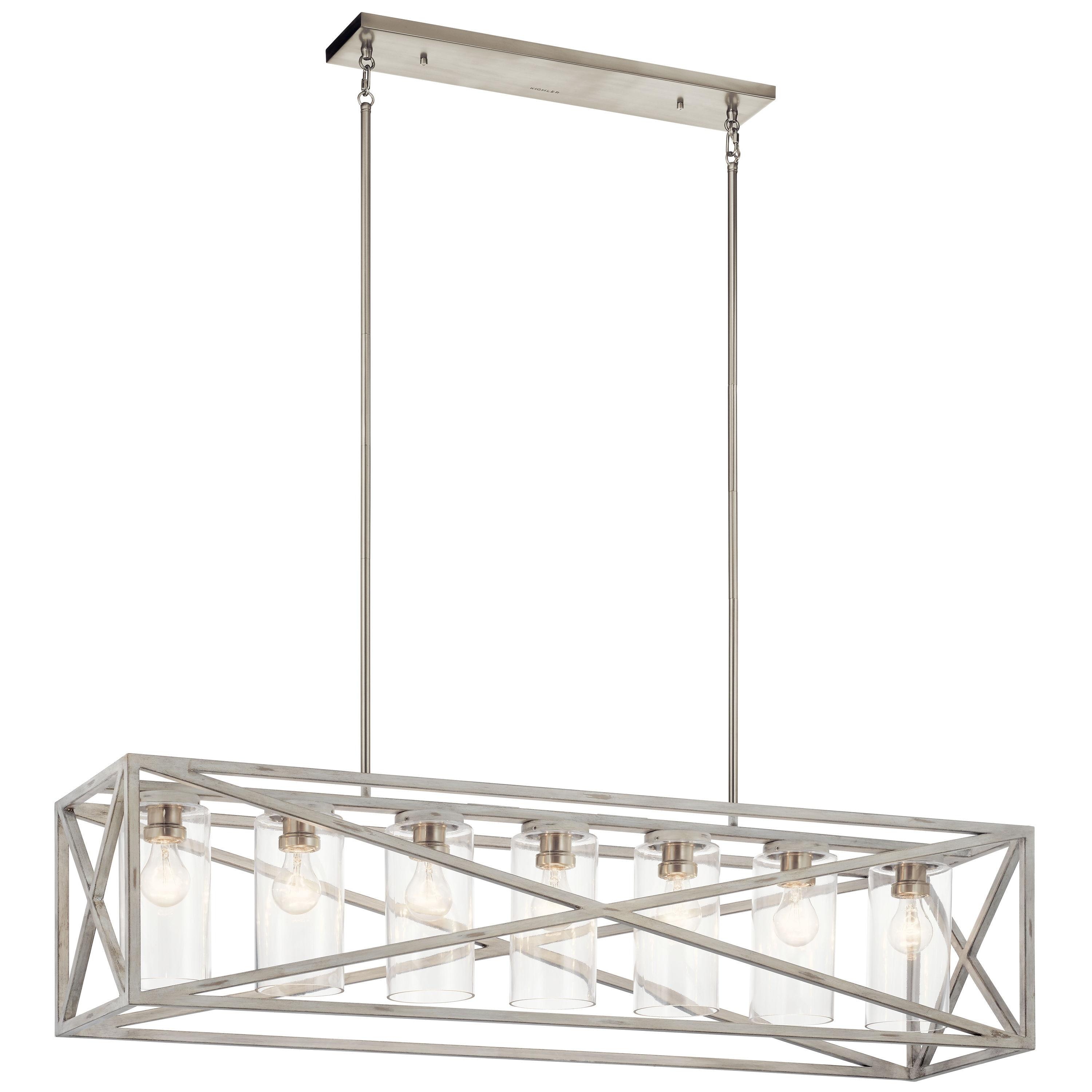 Kichler Lighting Moorgate 7 - Light Chandelier in  Distressed Antique White