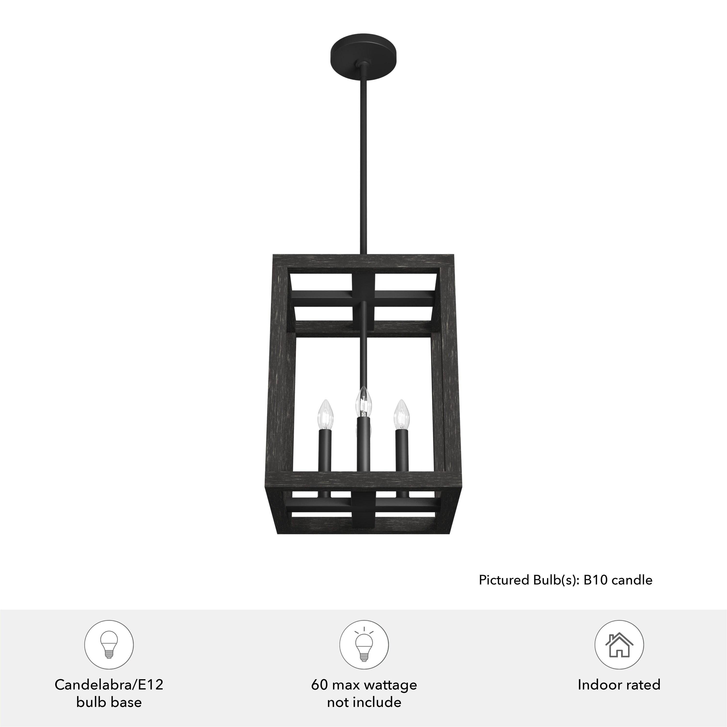 Squire Manor 4 - Light Lantern Rectangle Chandelier