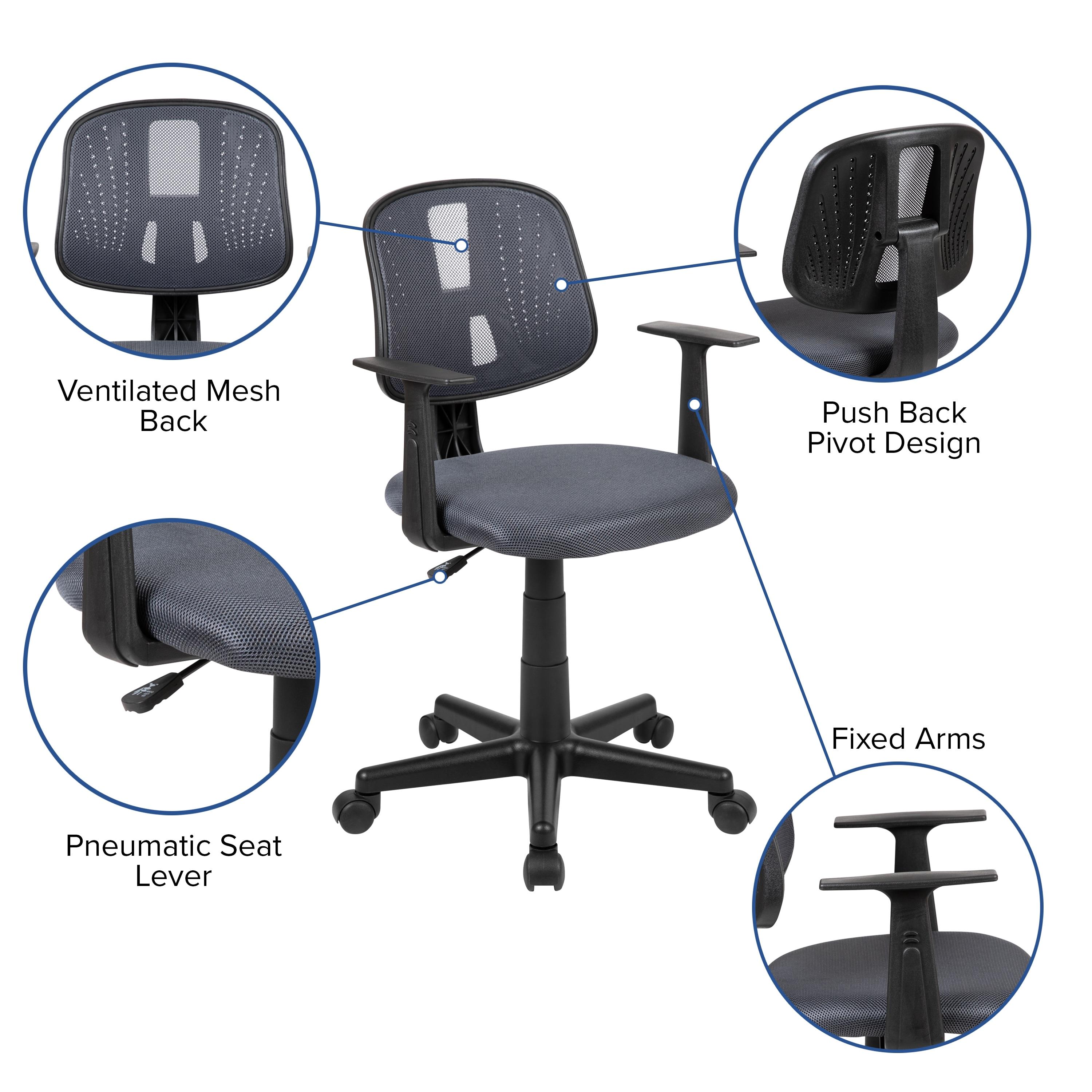 Flash Furniture Meridian Mid-Back Swivel Mesh Task Office Chair with Pivot Back by Flash Furniture