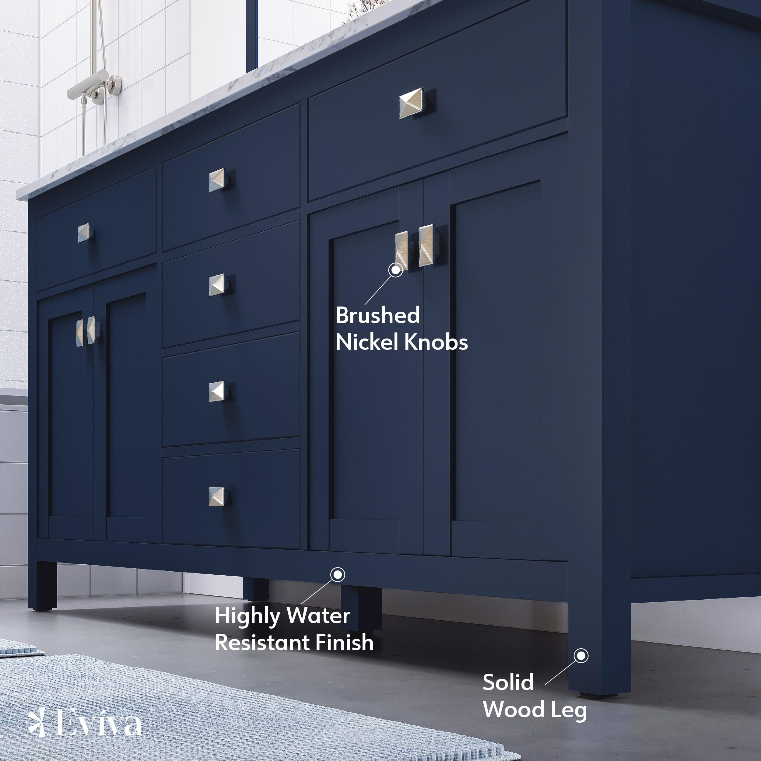 Lark Manor™ Odilion 60'' Double Bathroom Vanity with Engineered Top