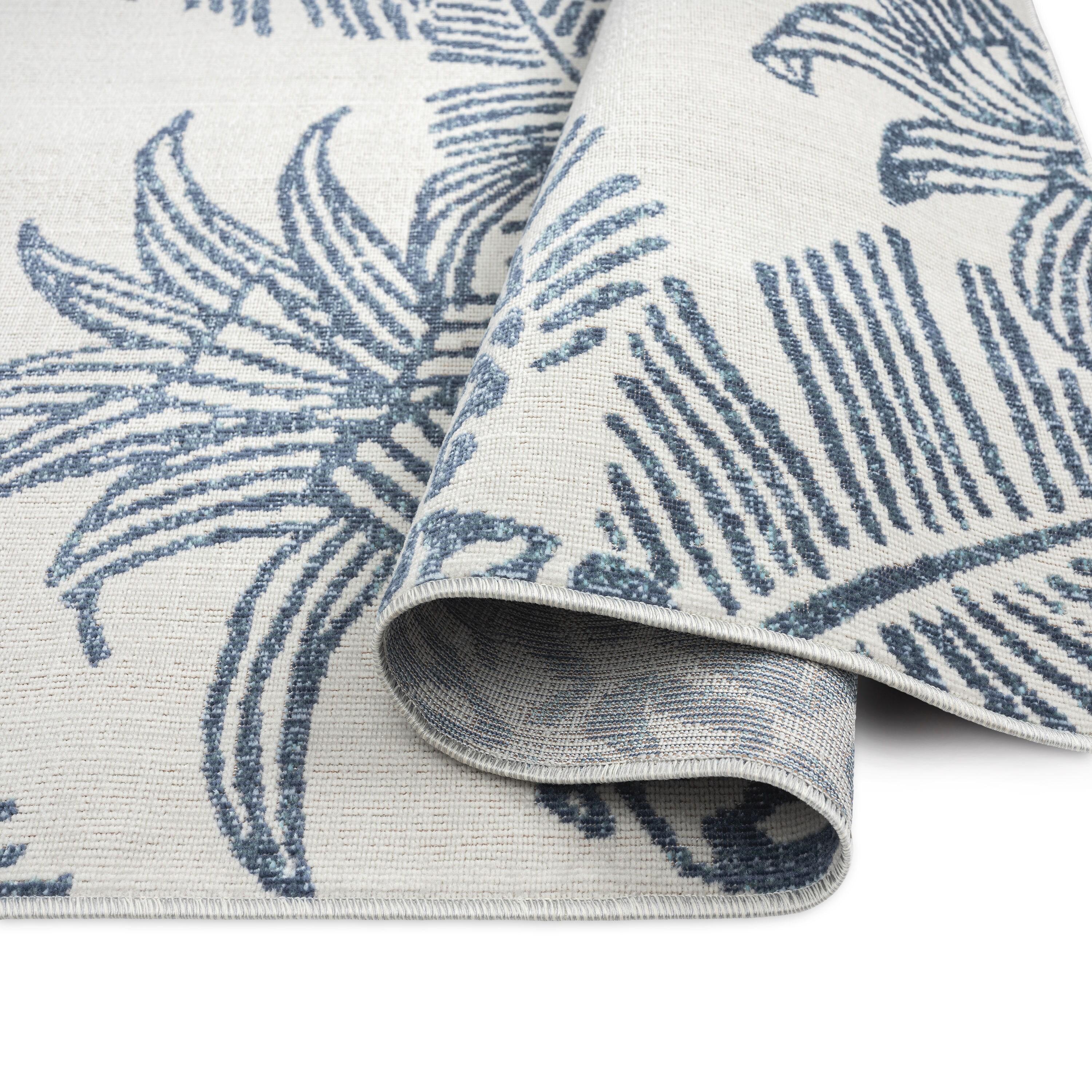 Tommy Bahama Malibu Pineapple Coastal Indoor/Outdoor Area Rug, Ivory/Navy