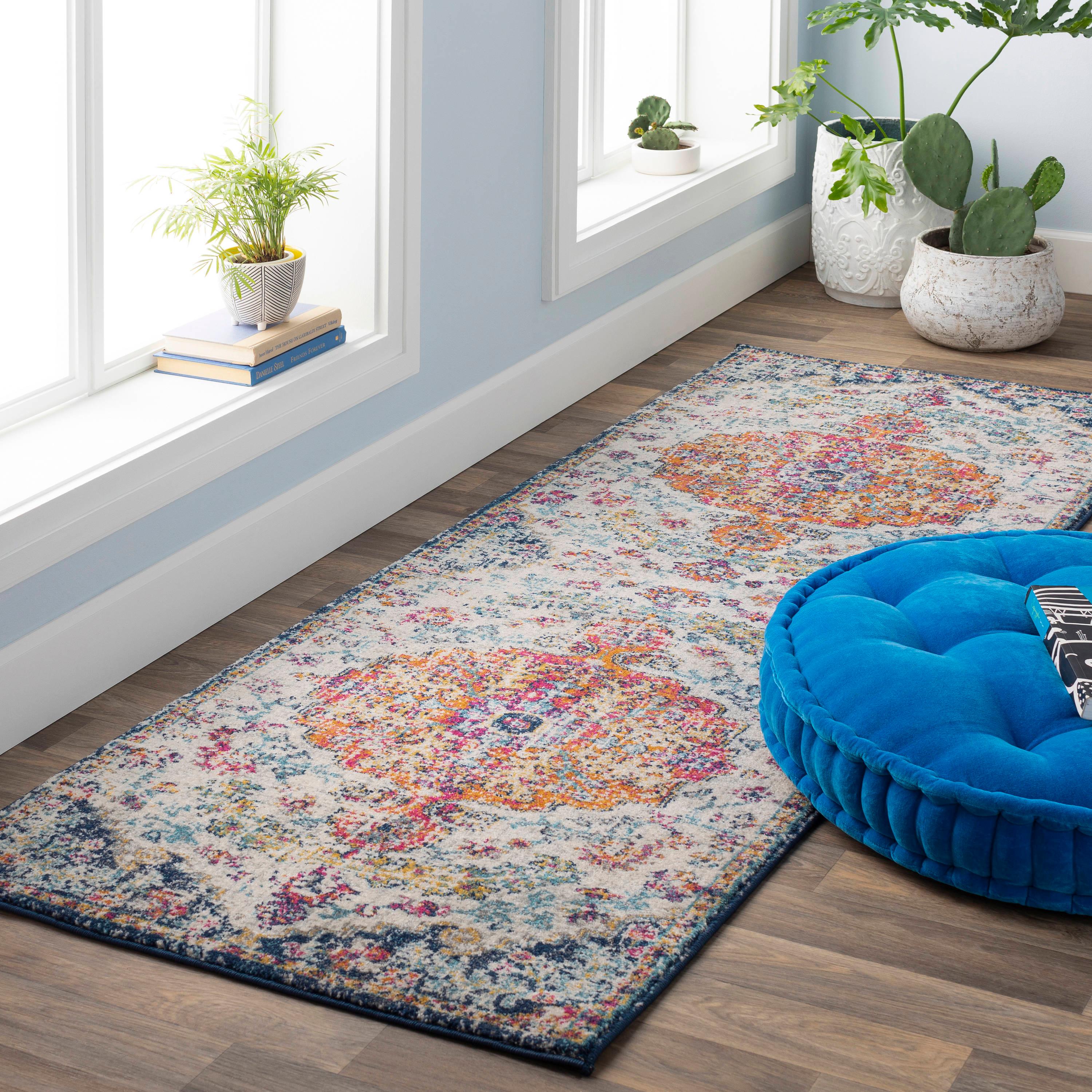 2'7"x12' Abby Traditional Rugs Aqua - Artistic Weavers: Medium Pile, Fade & Stain-Resistant, Polypropylene, Runner