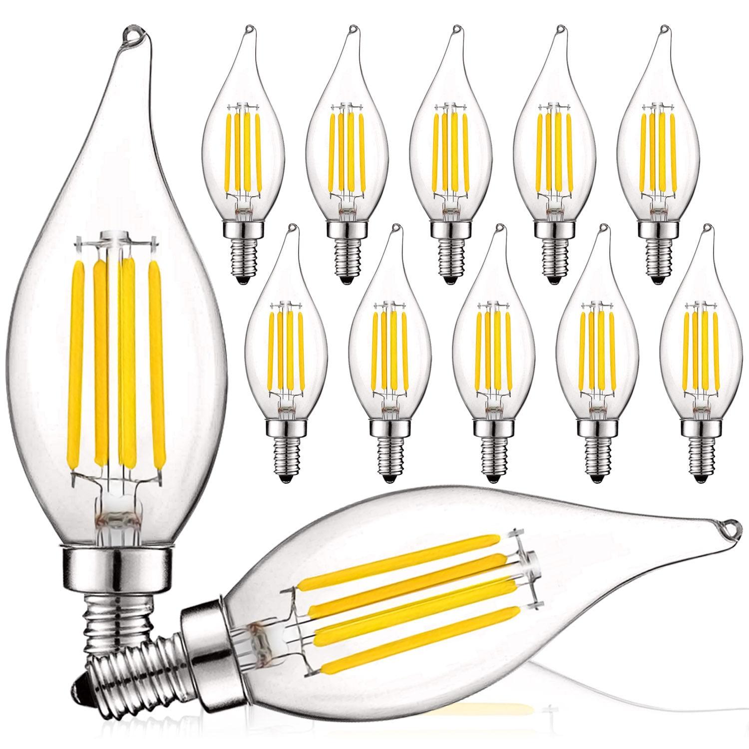 5 Watt (60 Watt Equivalent), B11 LED, Dimmable, Natural White (3500K), E12/Candelabra Base