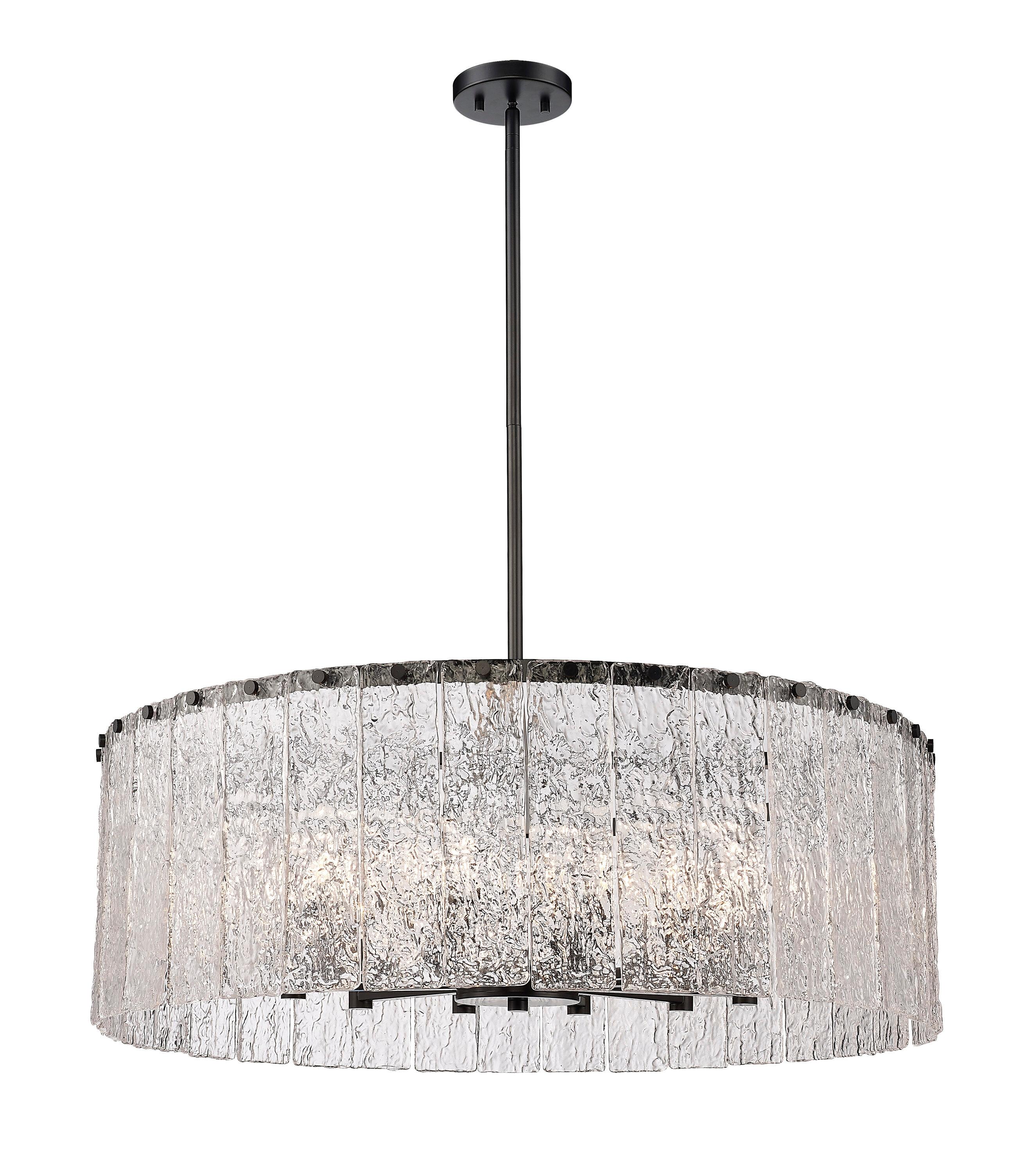 Z-Lite Glacier 12 - Light Chandelier in  Matte Black