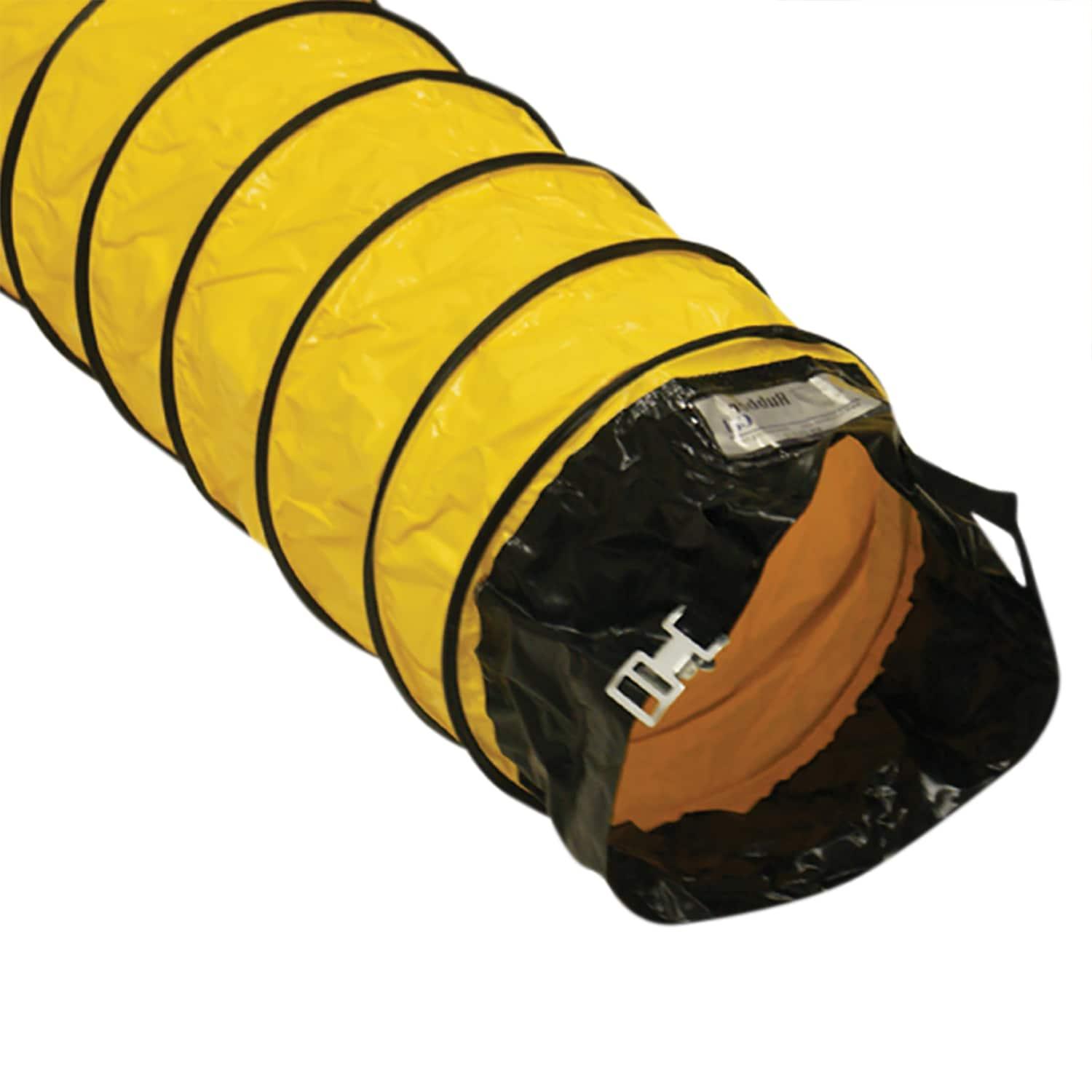 Yellow 24-Inch PVC-Coated Polyester Flexible Duct Hose