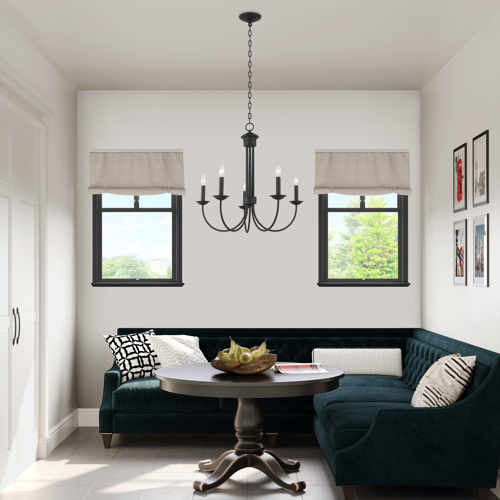 Livex Lighting Estate 5 - Light Chandelier in  Black