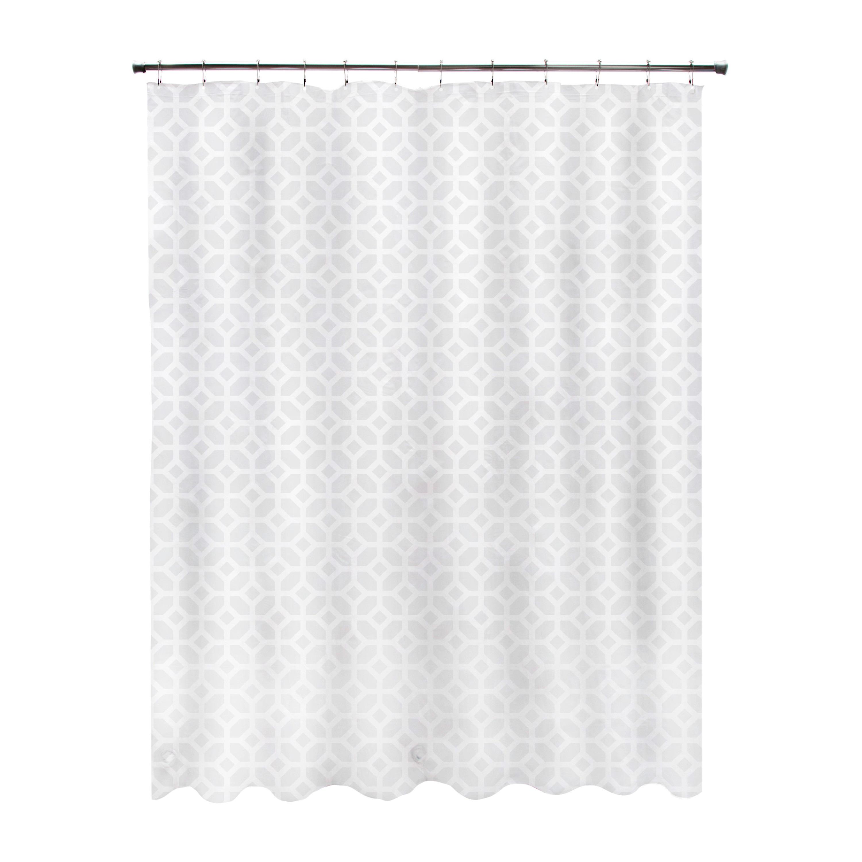 Kenney® Medium Weight Decorative PEVA Shower Curtain Liner, 70" W x 72" H, Geometric Frost