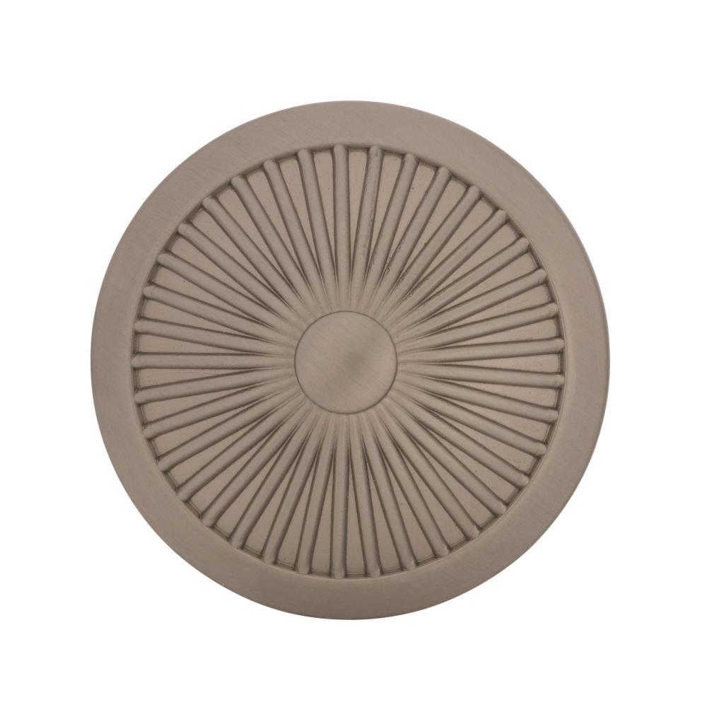 Satin Nickel Round Cabinet Knob with Mounting Hardware