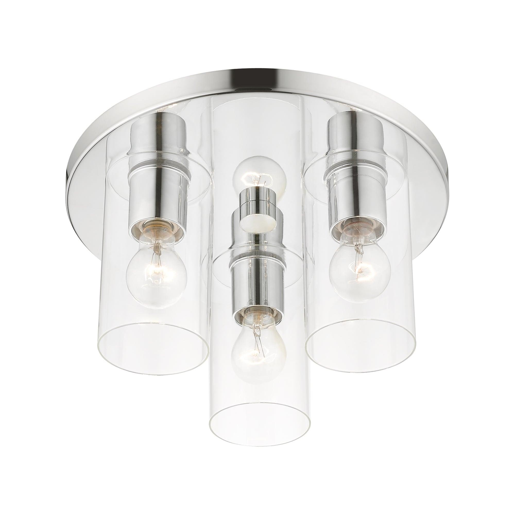 Livex Lighting Zurich 3 - Light Flush Mount in  Polished Chrome